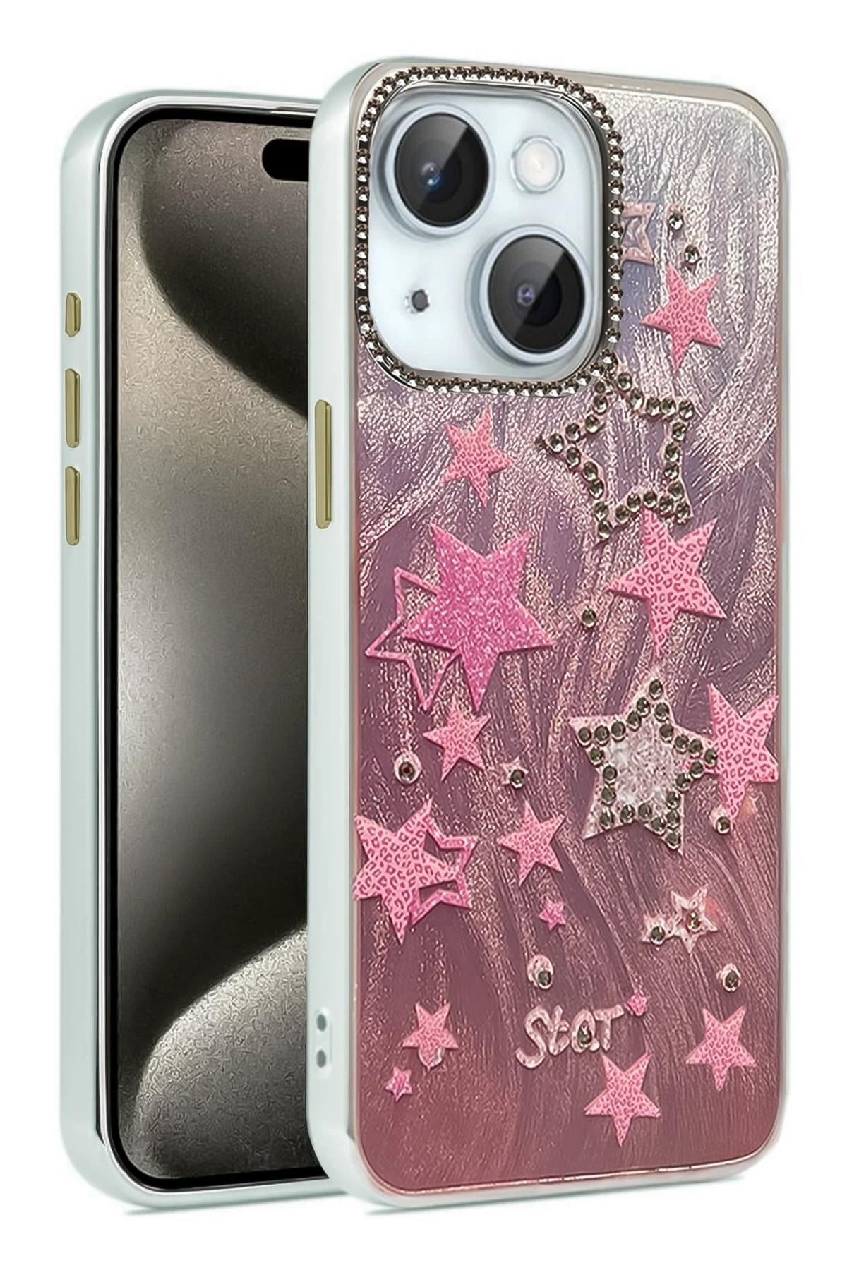 Mey İthalat®  iPhone 14 Kılıf Blade Aynalı Desenli Kapak - Desen 7
