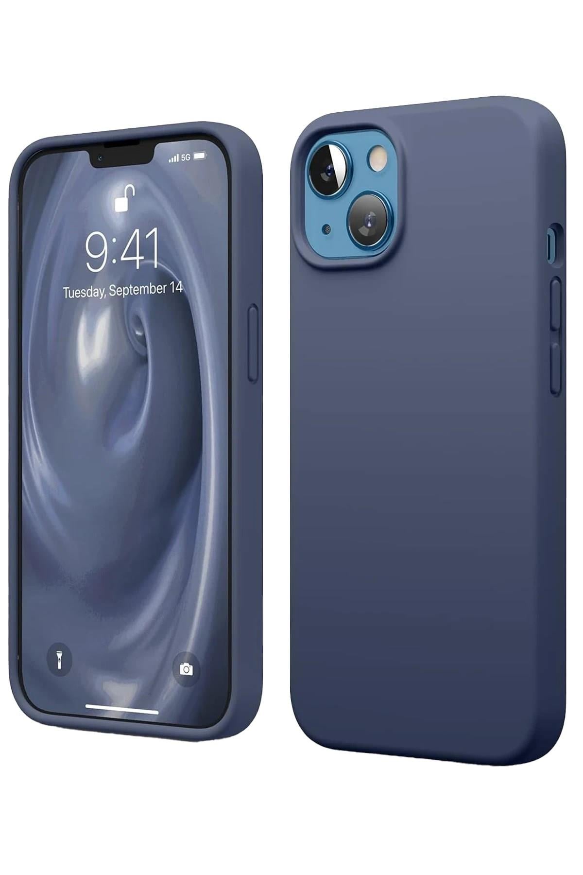 Mey İthalat®  iPhone 14 Kılıf First Silikon - Lacivert