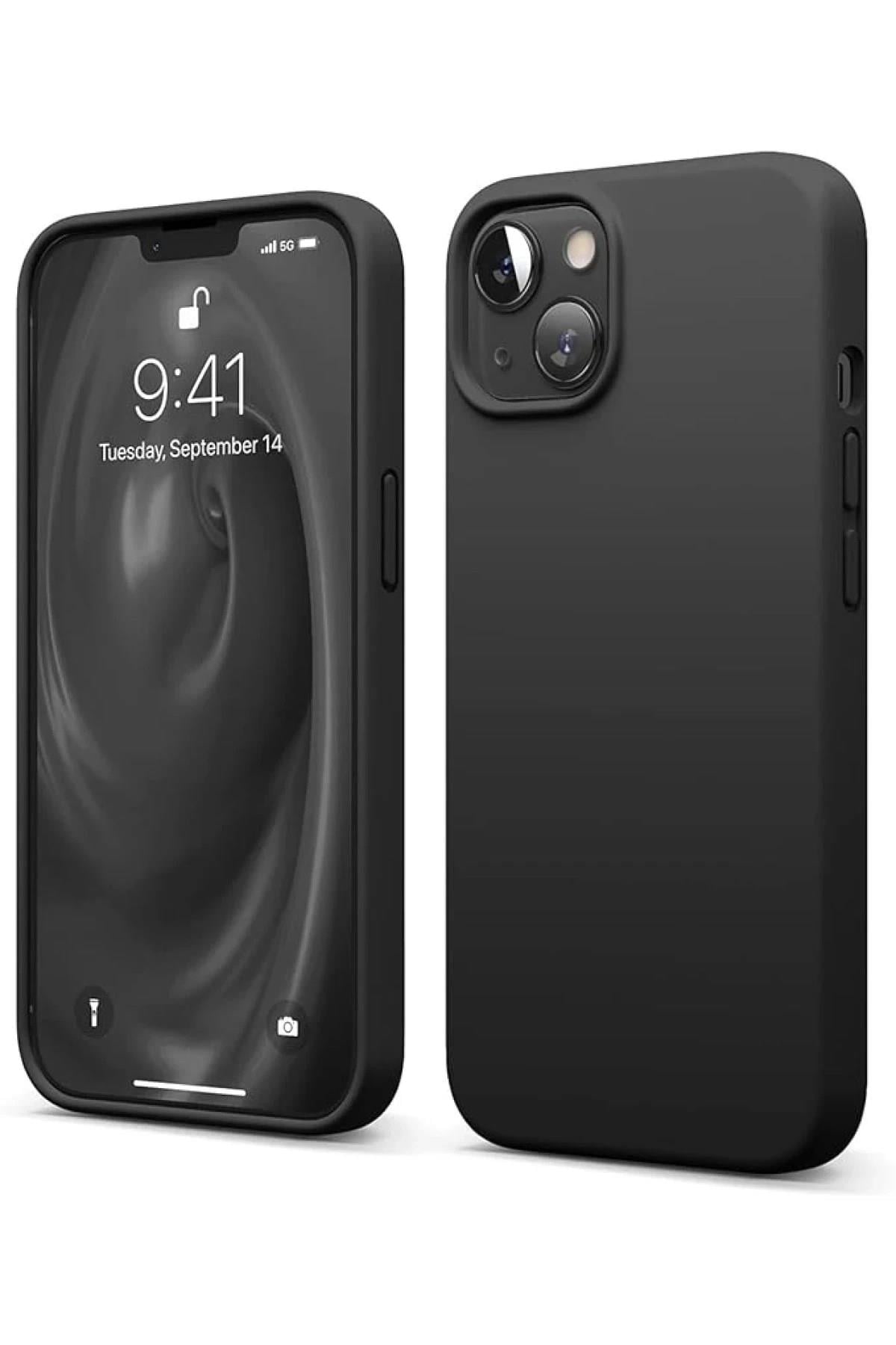 Mey İthalat®  iPhone 14 Kılıf First Silikon - Siyah
