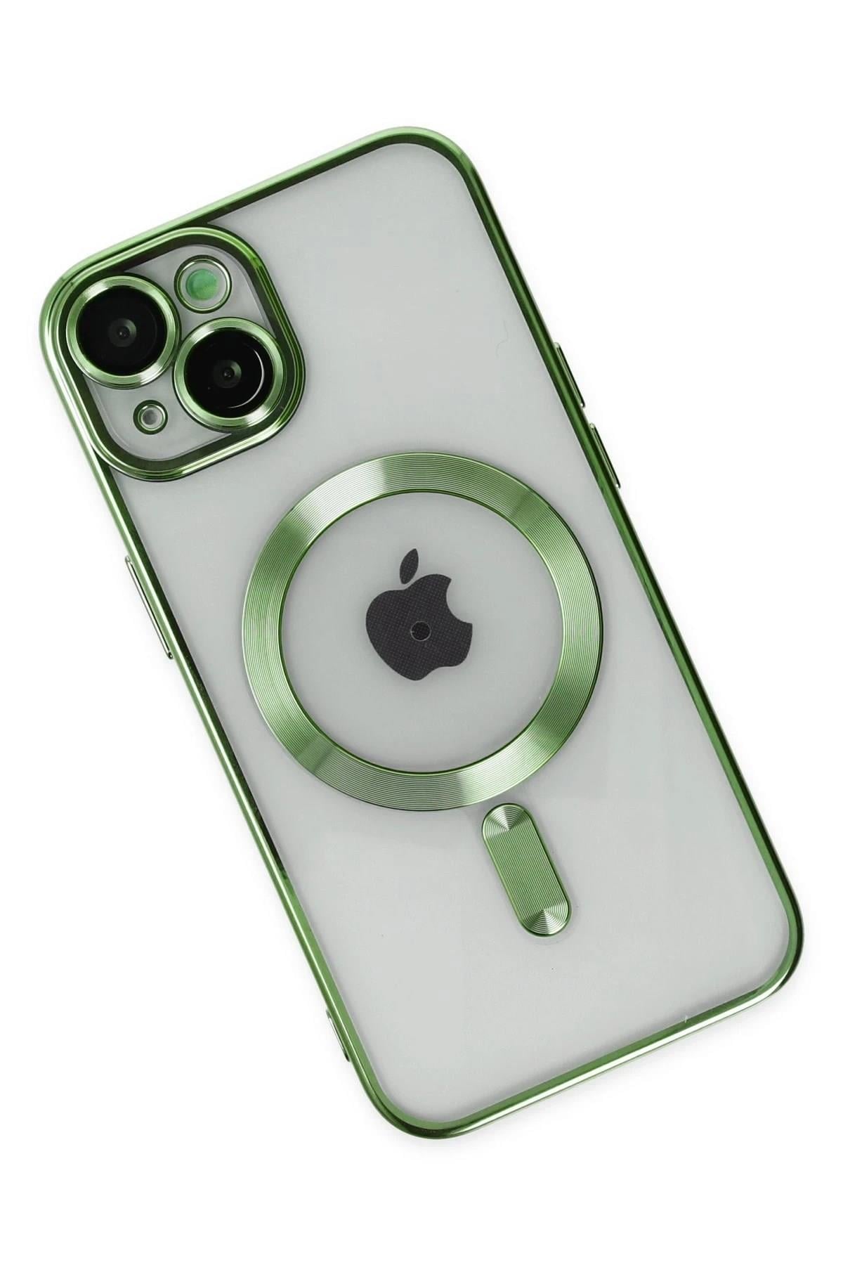 Mey İthalat®  iPhone 14 Kılıf Kross Magneticsafe Kapak - Koyu Yeşil