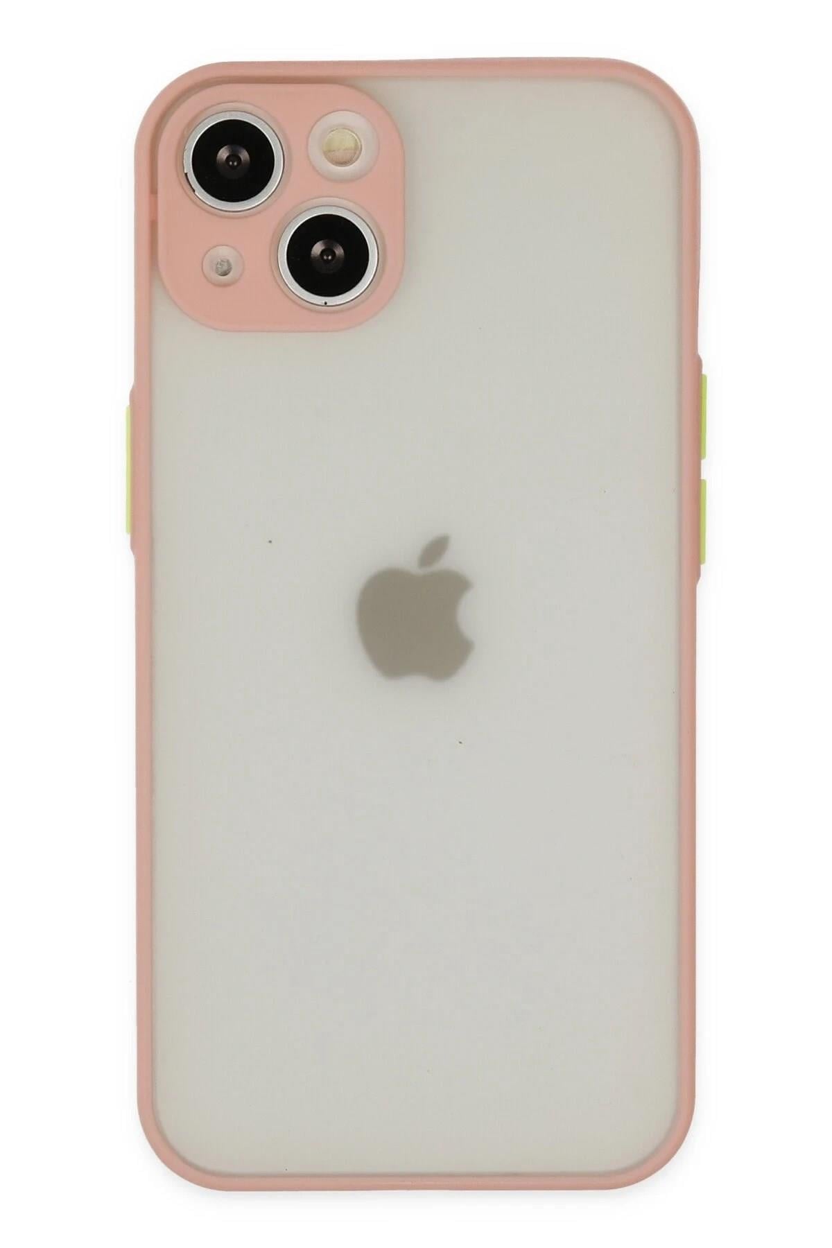 Mey İthalat®  iPhone 14 Kılıf Montreal Silikon Kapak - Pembe