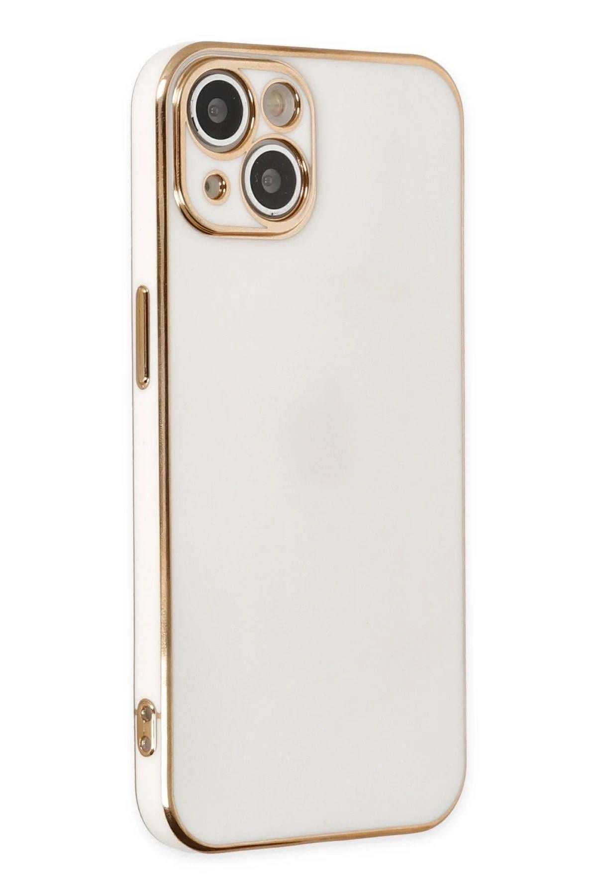 Mey İthalat®  iPhone 14 Kılıf Volet Silikon - Beyaz
