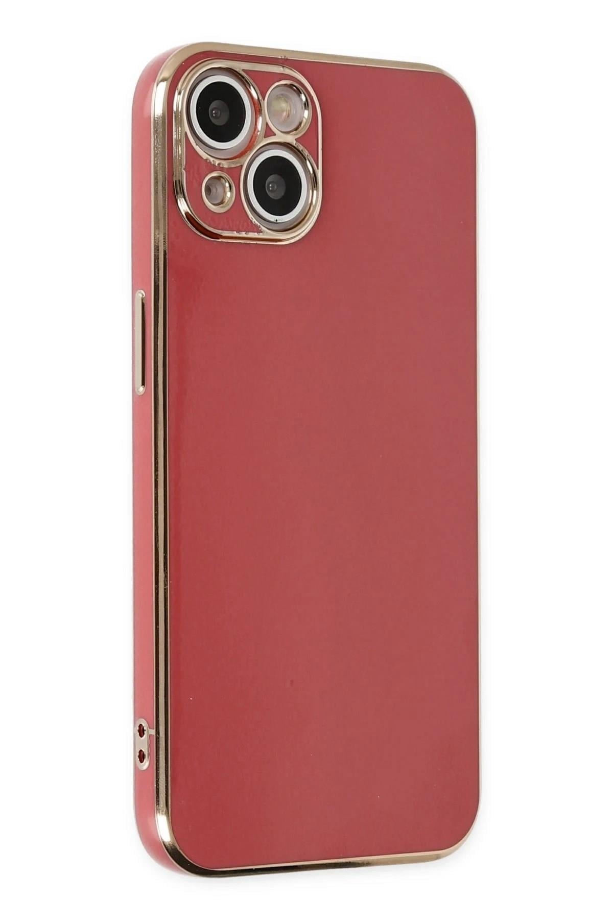 Mey İthalat®  iPhone 14 Kılıf Volet Silikon - Kırmızı
