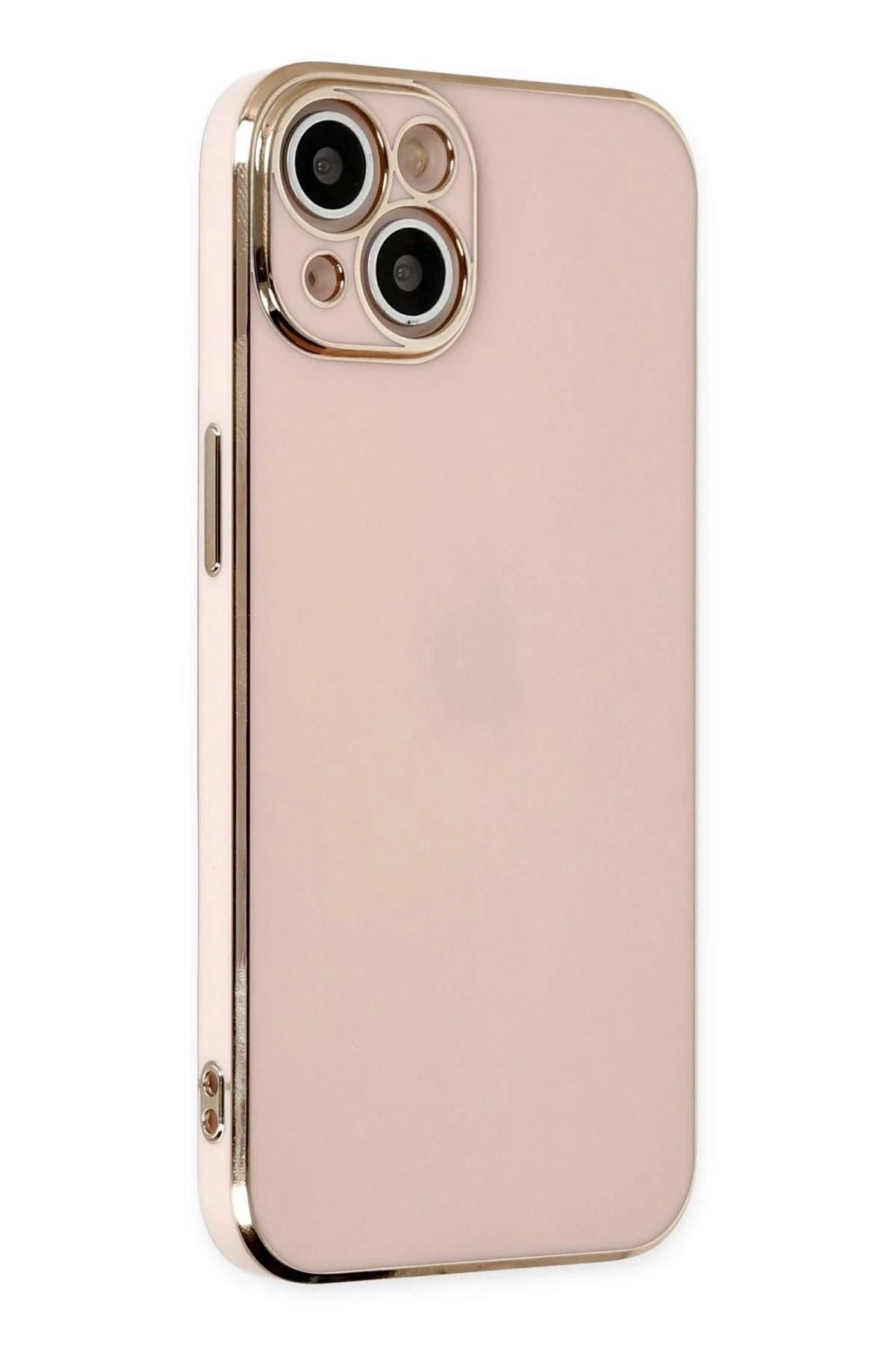 Mey İthalat®  iPhone 14 Kılıf Volet Silikon - Pembe