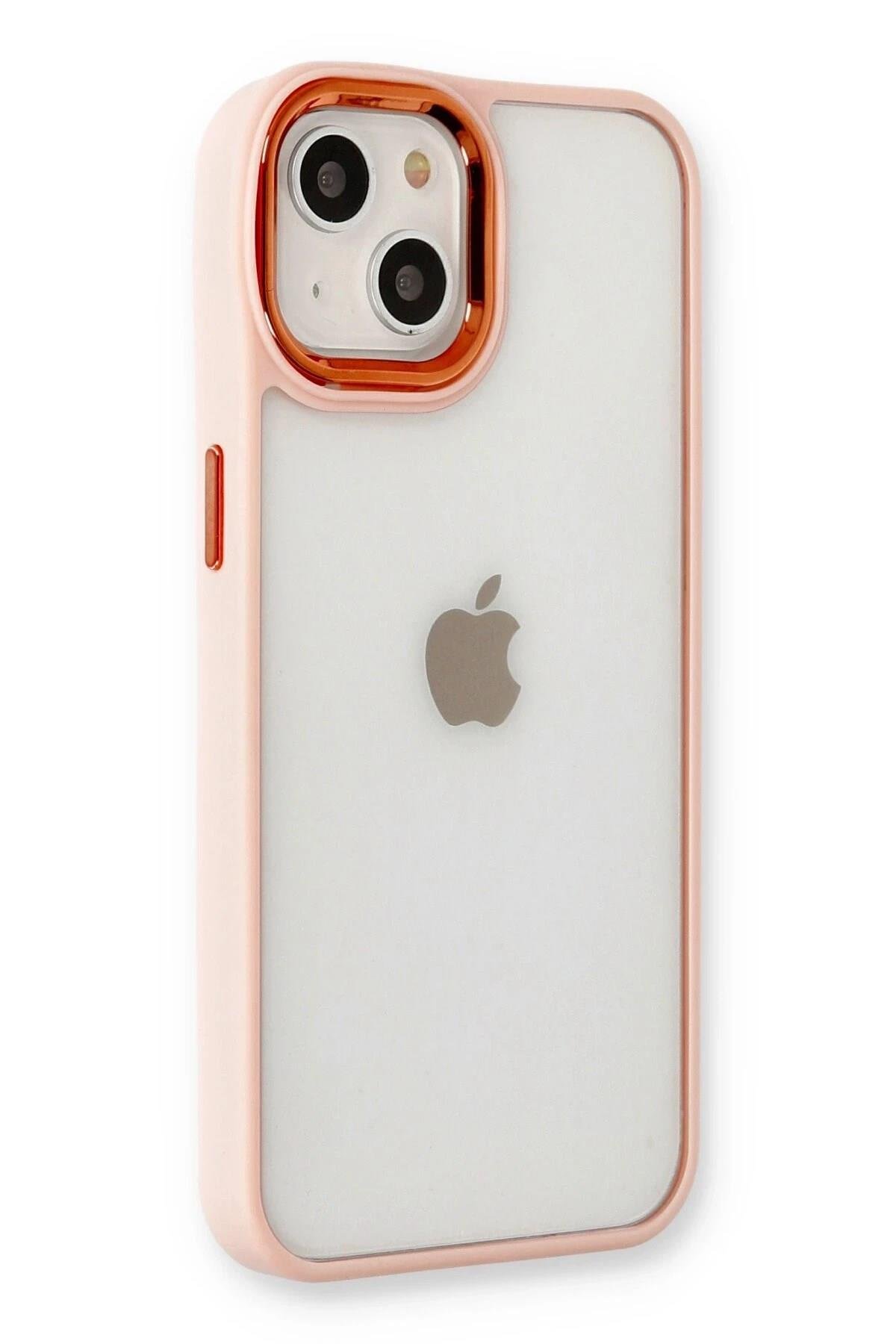 Mey İthalat®  iPhone 14 Plus Kılıf Dora Kapak - Pudra
