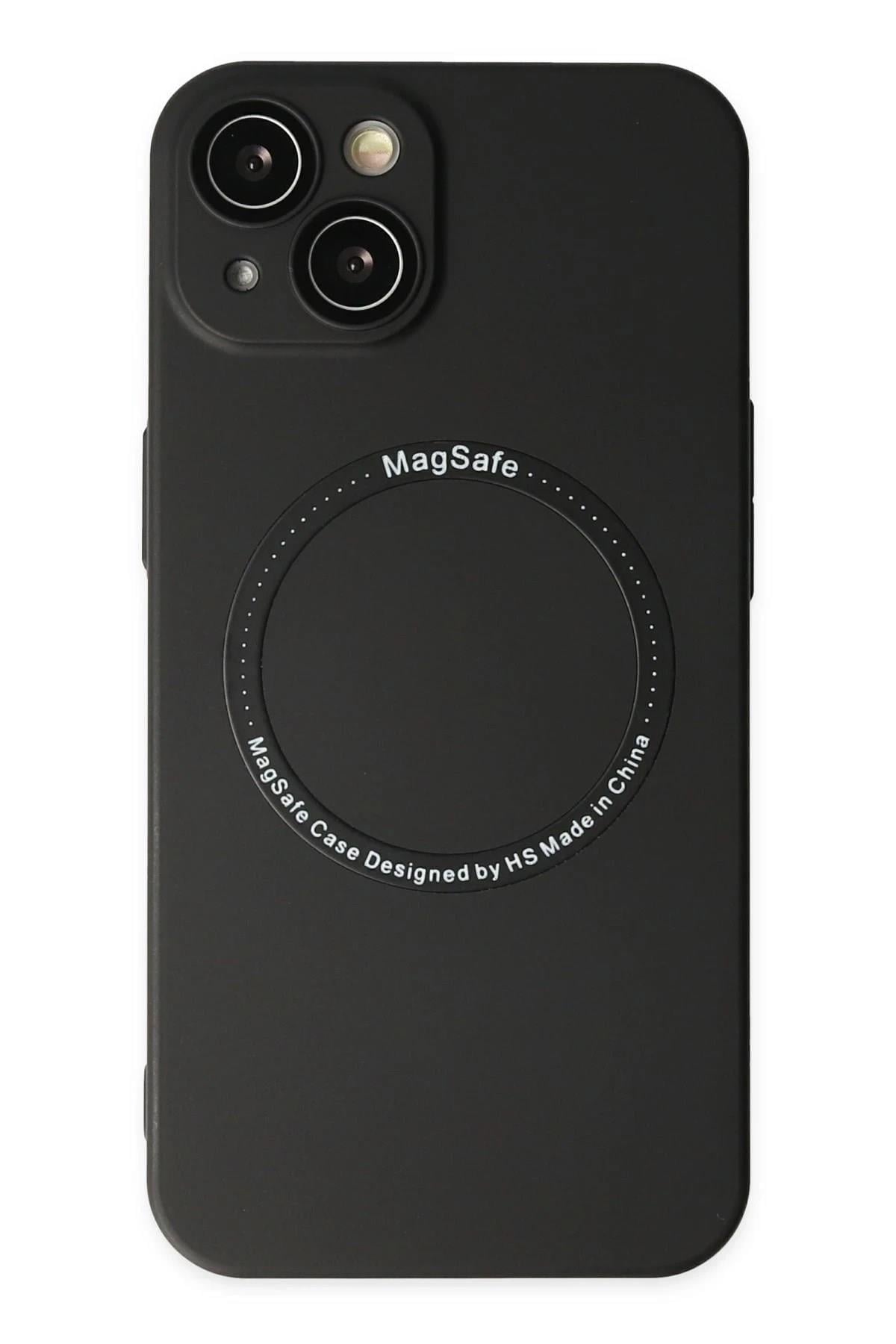 Mey İthalat®  iPhone 14 Plus Kılıf Jack Magneticsafe Lens Silikon - Siyah