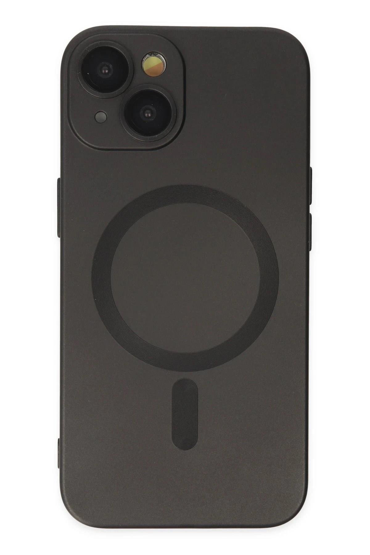 Mey İthalat®  iPhone 14 Plus Kılıf Moshi Lens Magneticsafe Silikon - Siyah