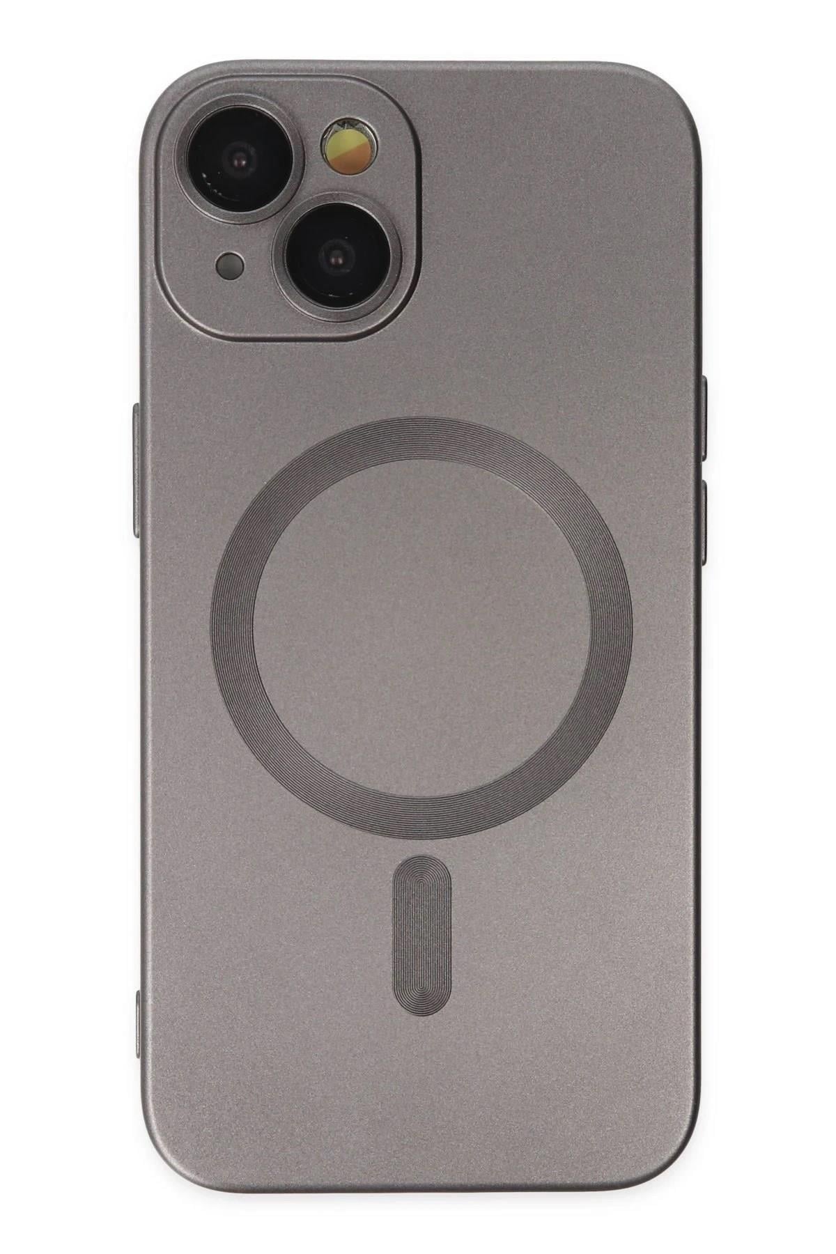 Mey İthalat®  iPhone 14 Plus Kılıf Moshi Lens Magneticsafe Silikon - Füme