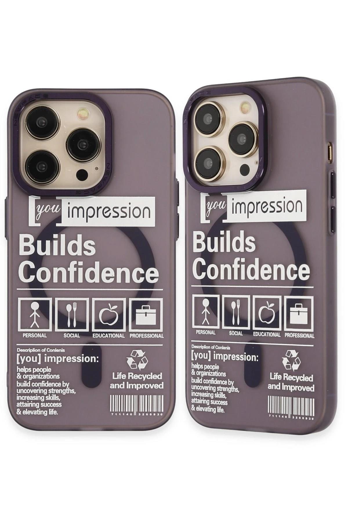 Mey İthalat®  iPhone 14 Pro Kılıf Apollo Magneticsafe Desenli Kapak - Apollo Mor - 6