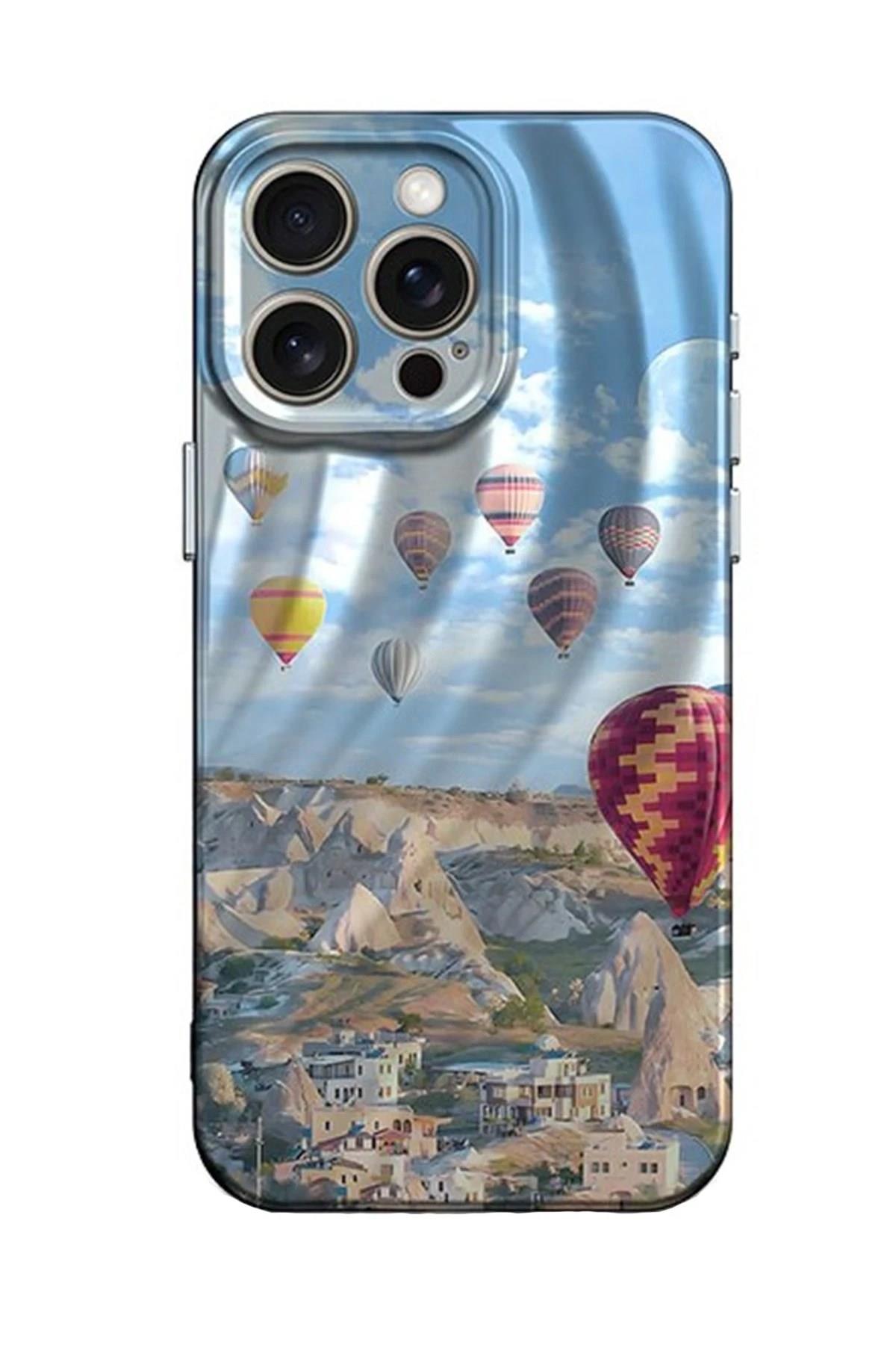 Mey İthalat®  iPhone 14 Pro Kılıf Crew Desenli Kapak - Kapadokya