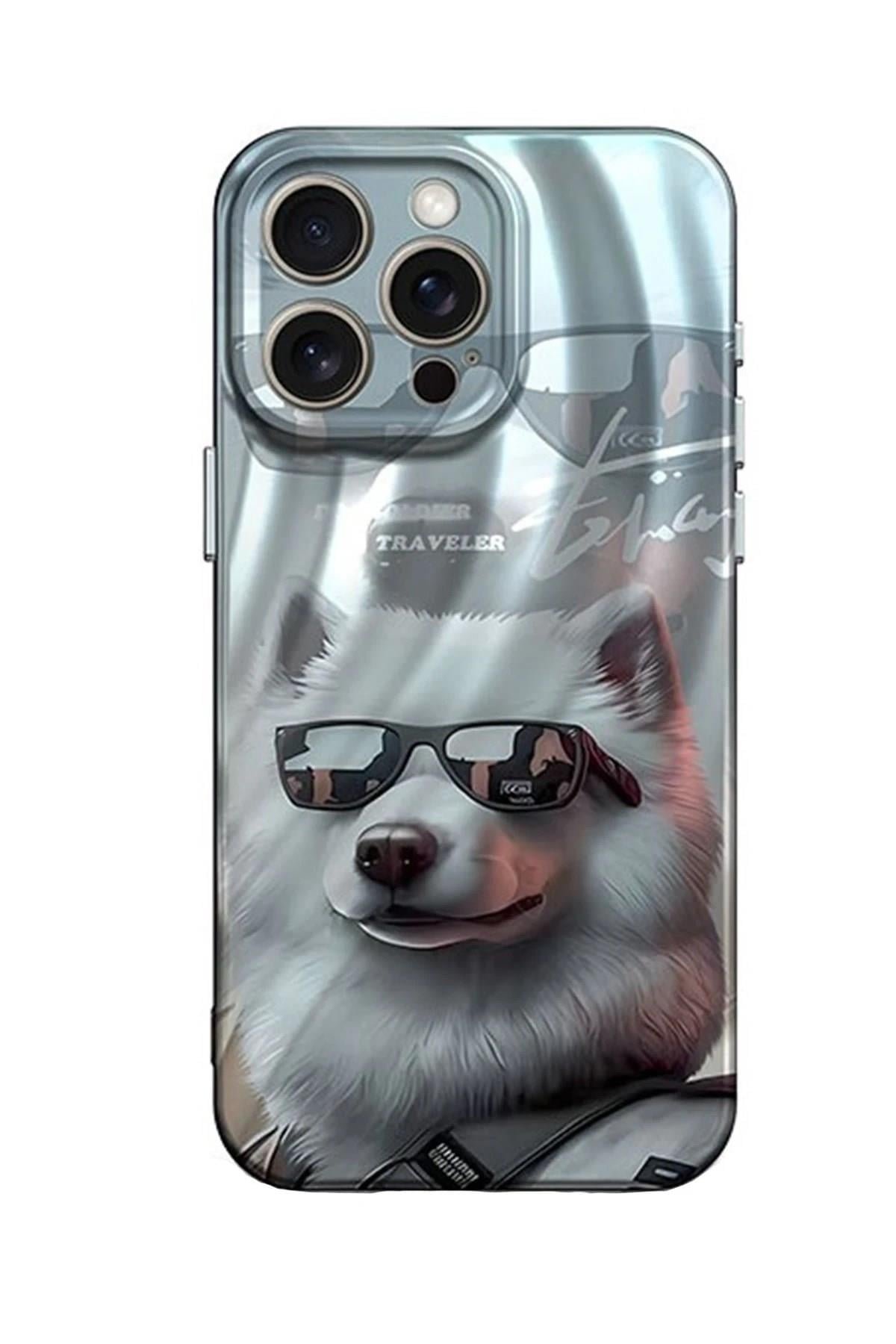 Mey İthalat®  iPhone 14 Pro Kılıf Crew Desenli Kapak - Köpek