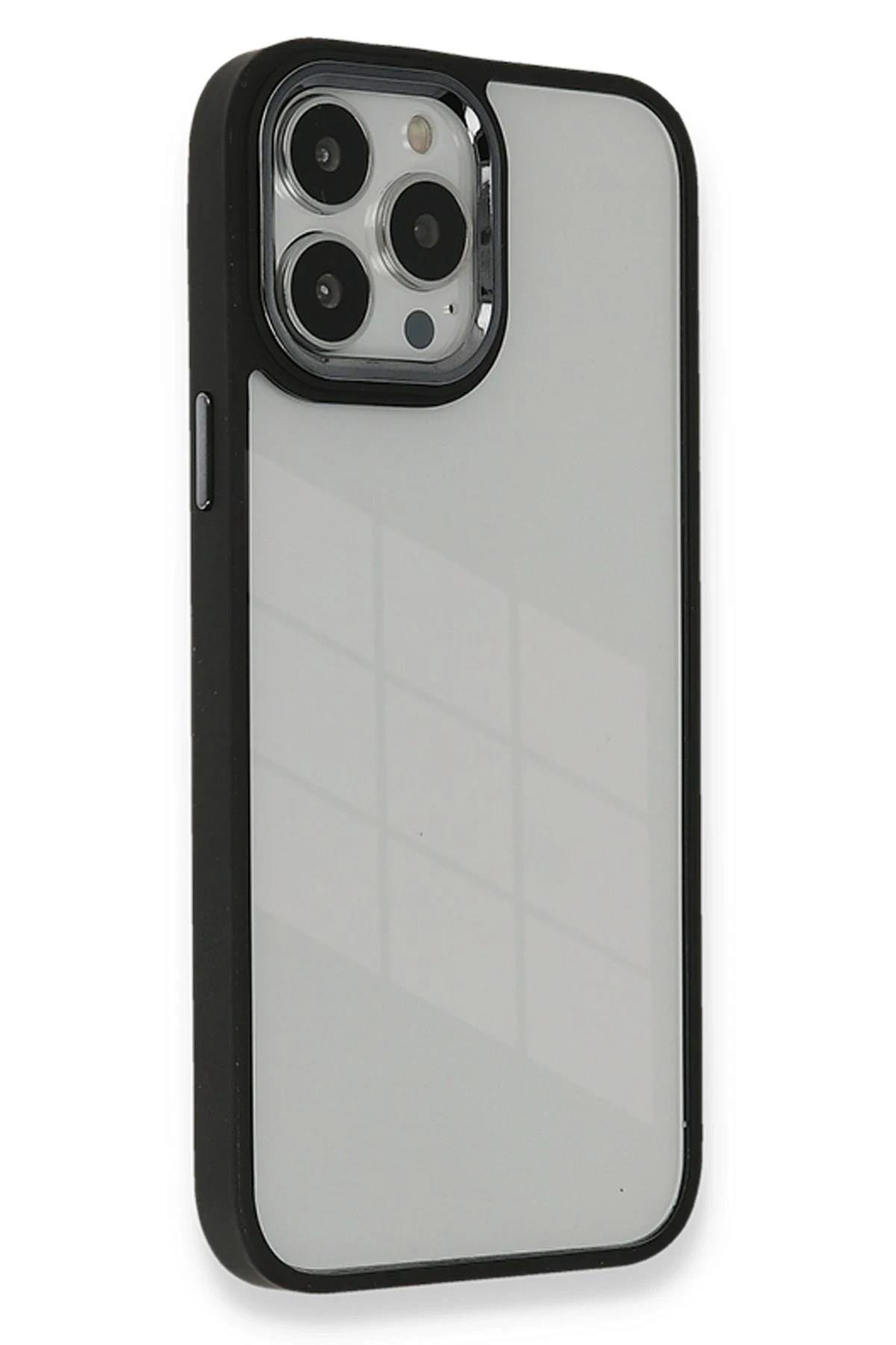 Mey İthalat®  iPhone 14 Pro Kılıf Dora Kapak - Siyah