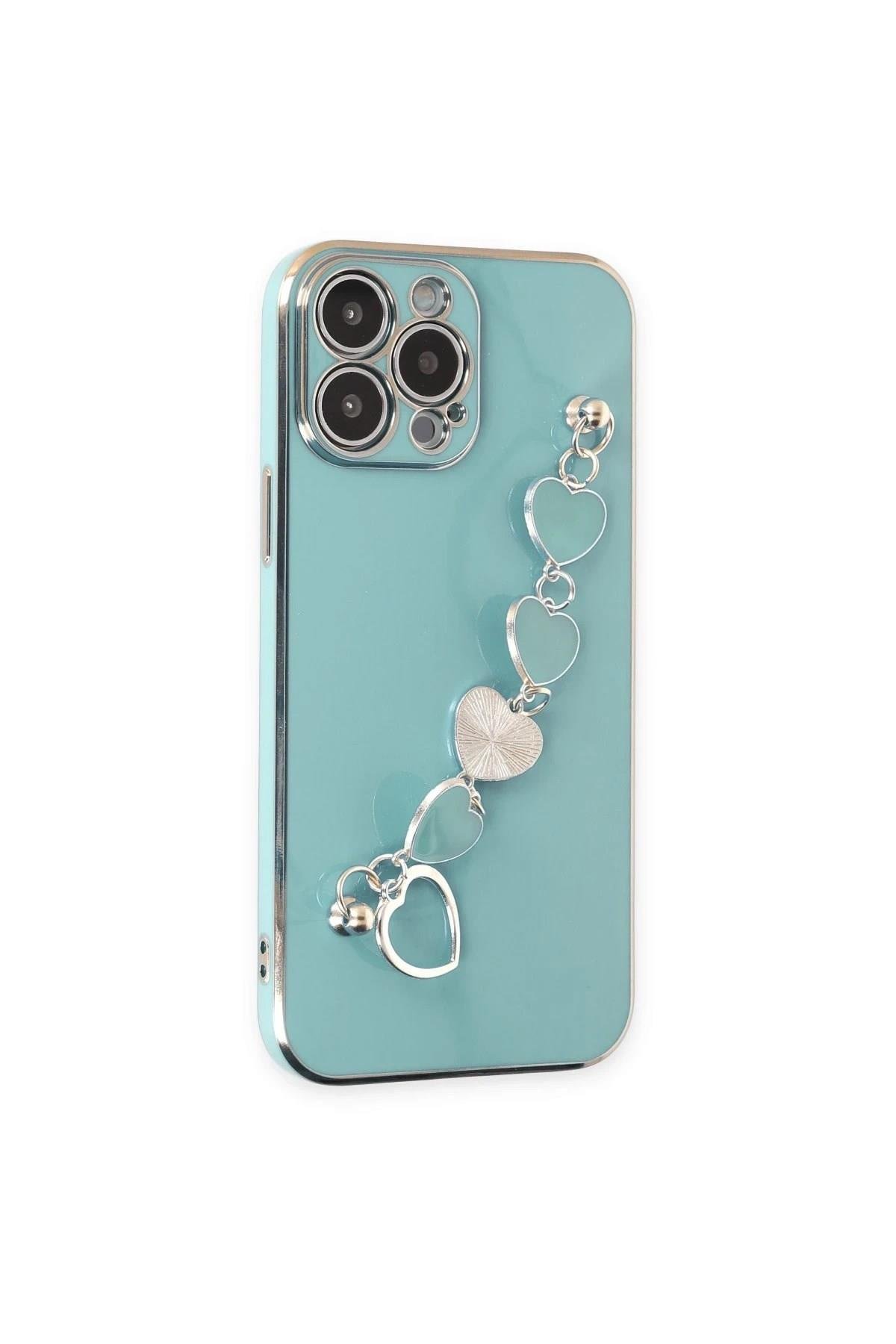 Mey İthalat®  iPhone 14 Pro Kılıf Esila Silikon - Su Yeşili