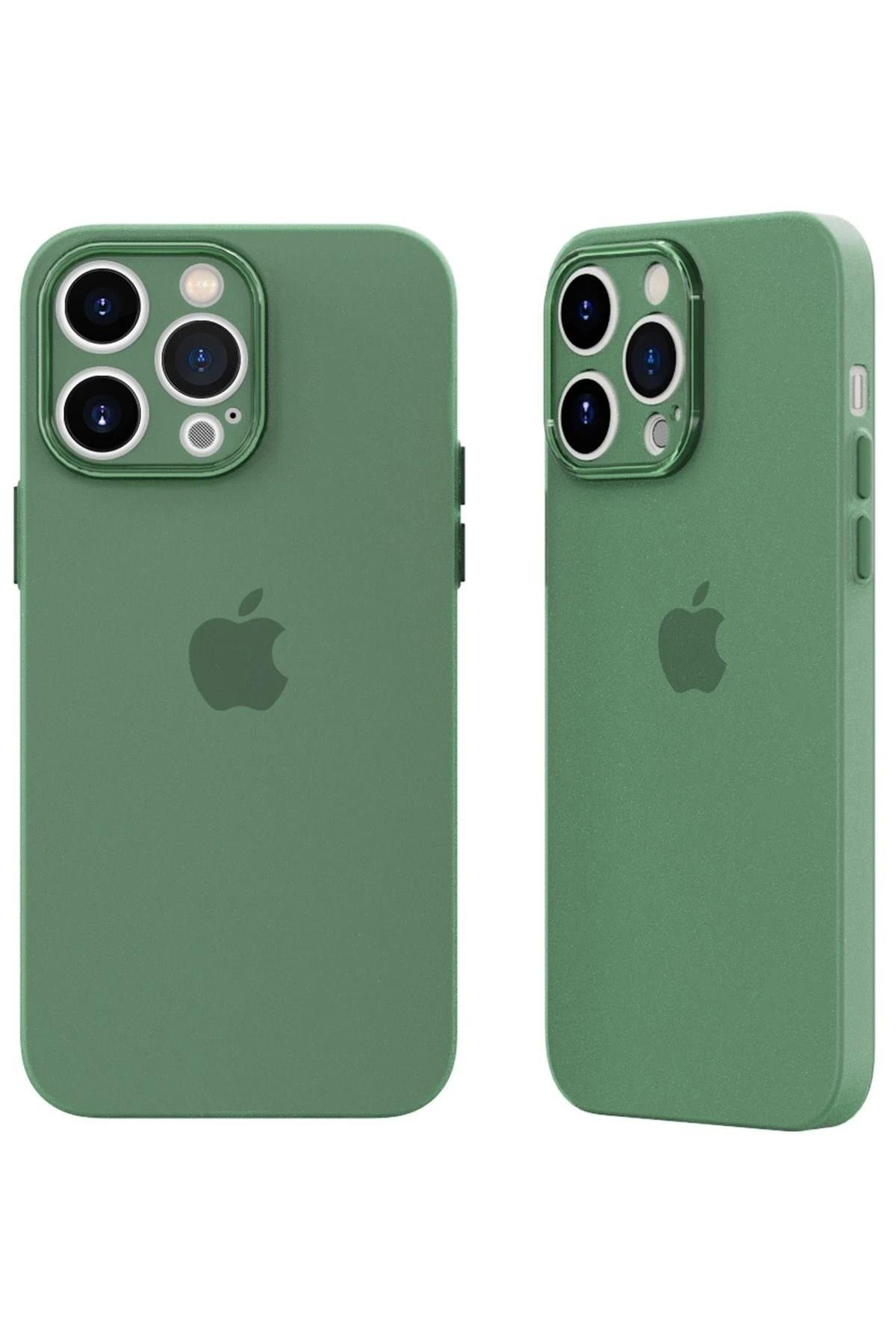 Mey İthalat®  iPhone 14 Pro Kılıf Puma Silikon - Yeşil