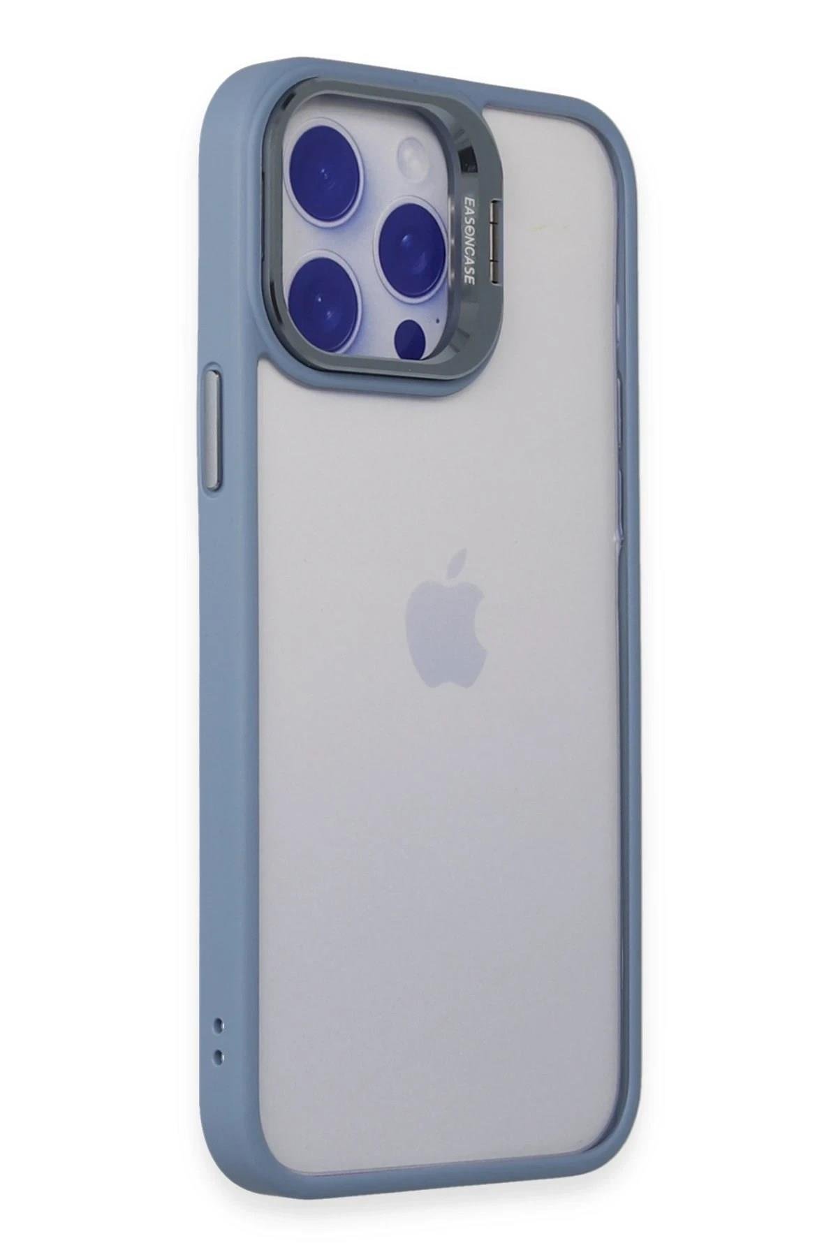 Mey İthalat®  iPhone 14 Pro Kılıf Roblox Lens Standlı Kapak - Sierra Blue