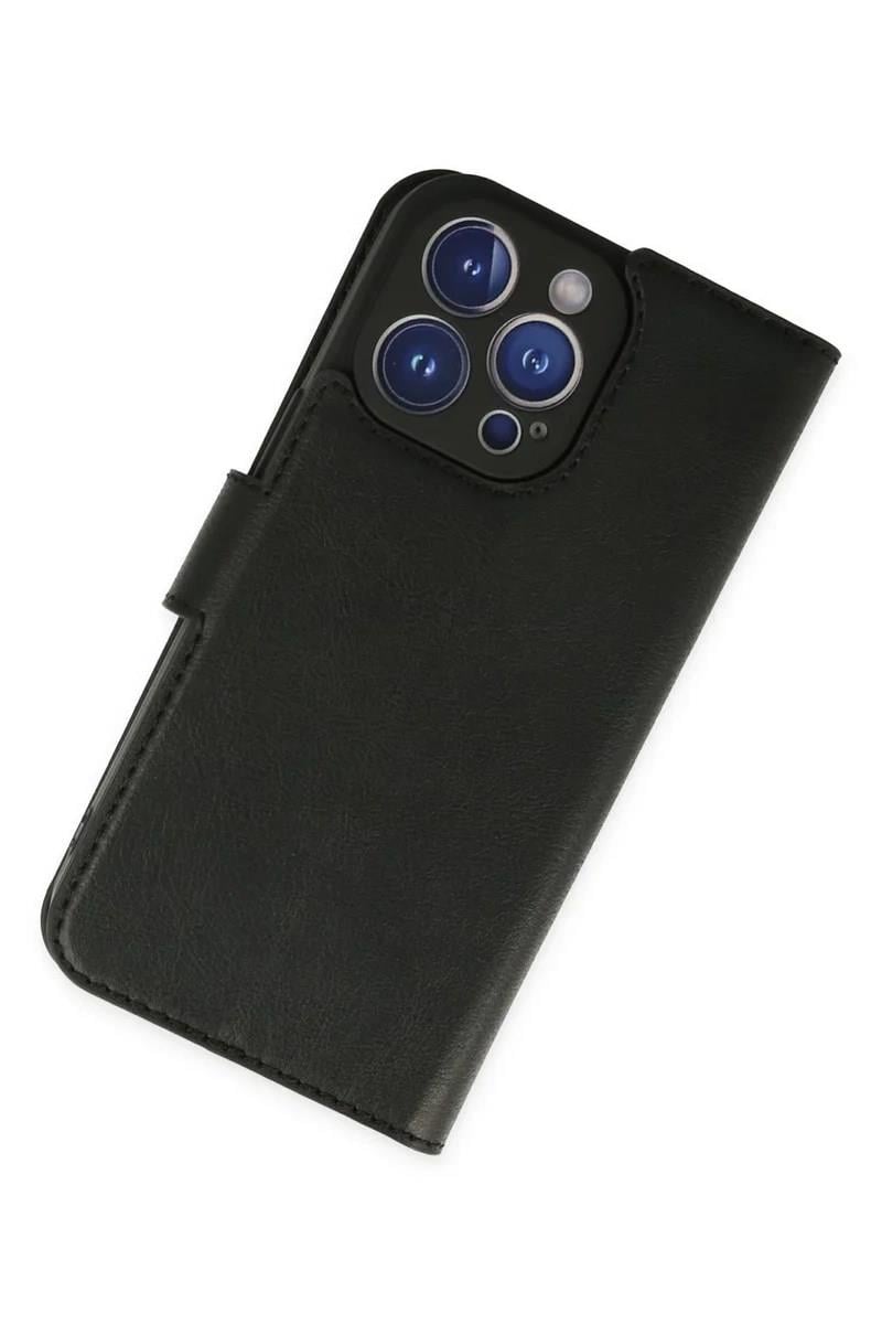 Mey İthalat®  iPhone 14 Pro Kılıf Trend S Plus Kapaklı Kılıf - Siyah