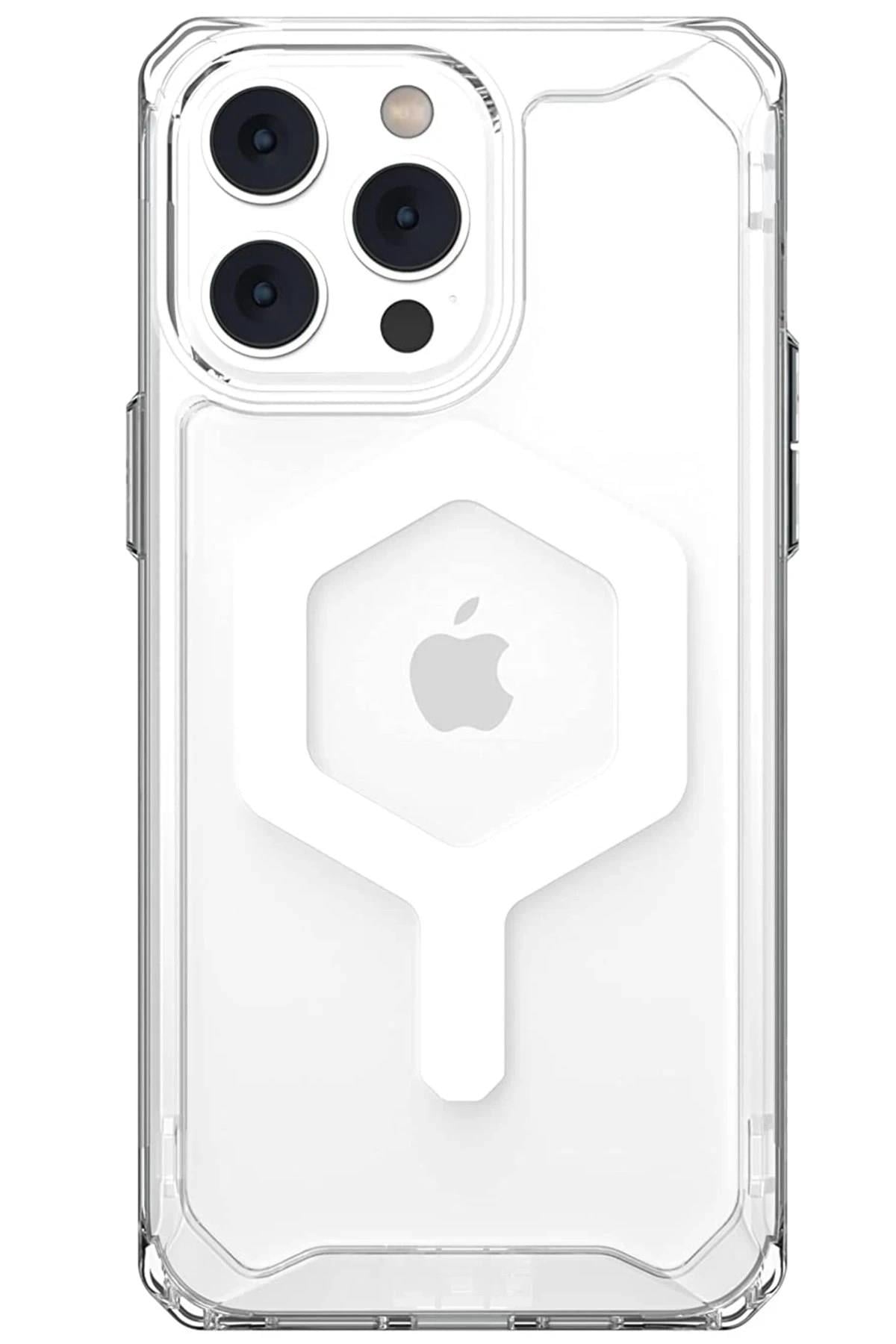 Mey İthalat®  iPhone 14 Pro Kılıf Uag Plyo Magneticsafe Silikon - Şeffaf