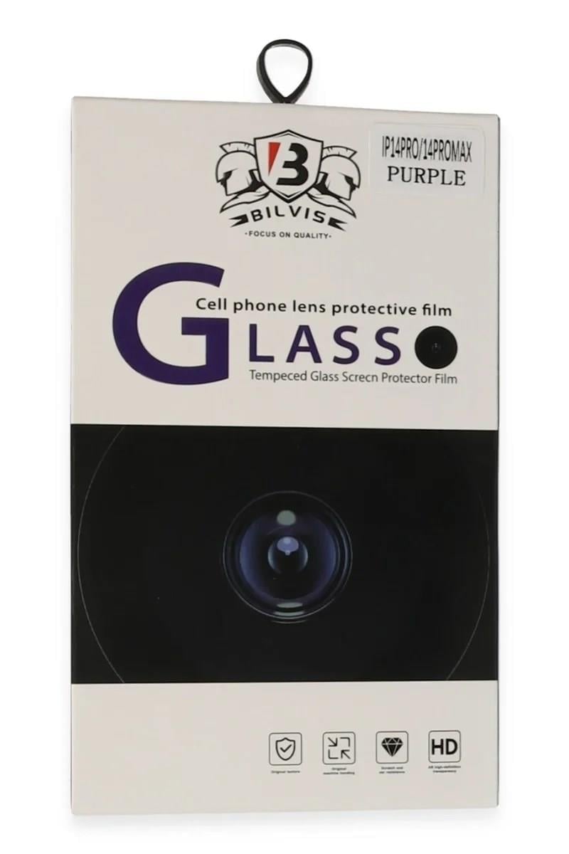Mey İthalat®  iPhone 14 Pro Max Bilvis Titan Kamera Lens - Derin Mor