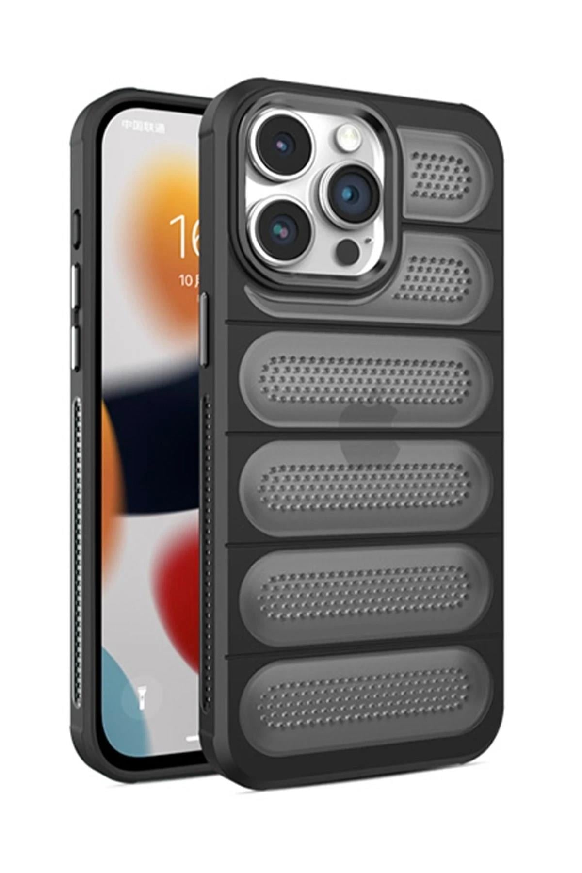 Mey İthalat®  iPhone 14 Pro Max Kılıf Airmax Silikon Kapak - Siyah
