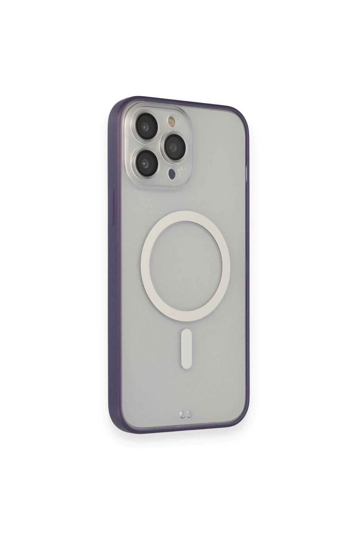 Mey İthalat®  iPhone 14 Pro Max Kılıf Grand Magneticsafe Kapak - Mor