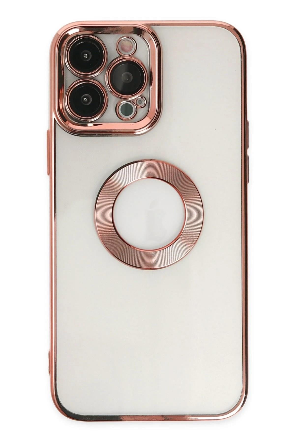 Mey İthalat®  iPhone 14 Pro Max Kılıf Slot Silikon - Rose Gold