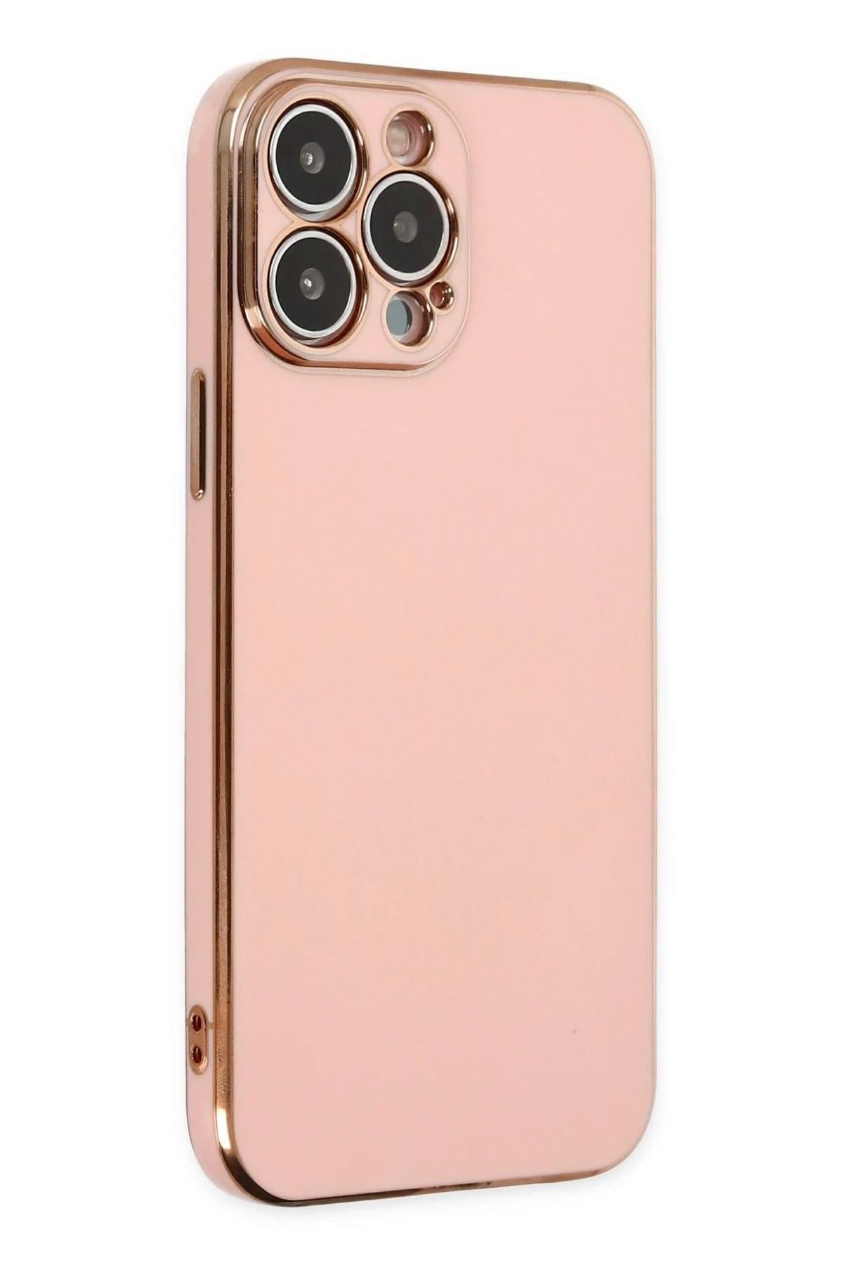Mey İthalat®  iPhone 14 Pro Max Kılıf Volet Silikon - Pembe