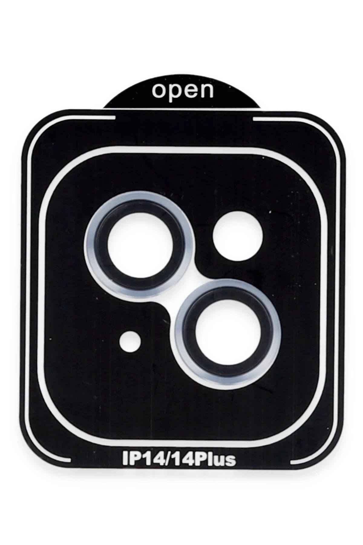 Mey İthalat®  iPhone 14 PVD Metal Kamera Lens - Mavi