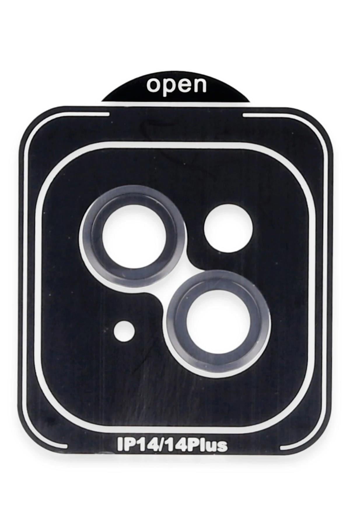 Mey İthalat®  iPhone 14 PVD Metal Kamera Lens - Siyah