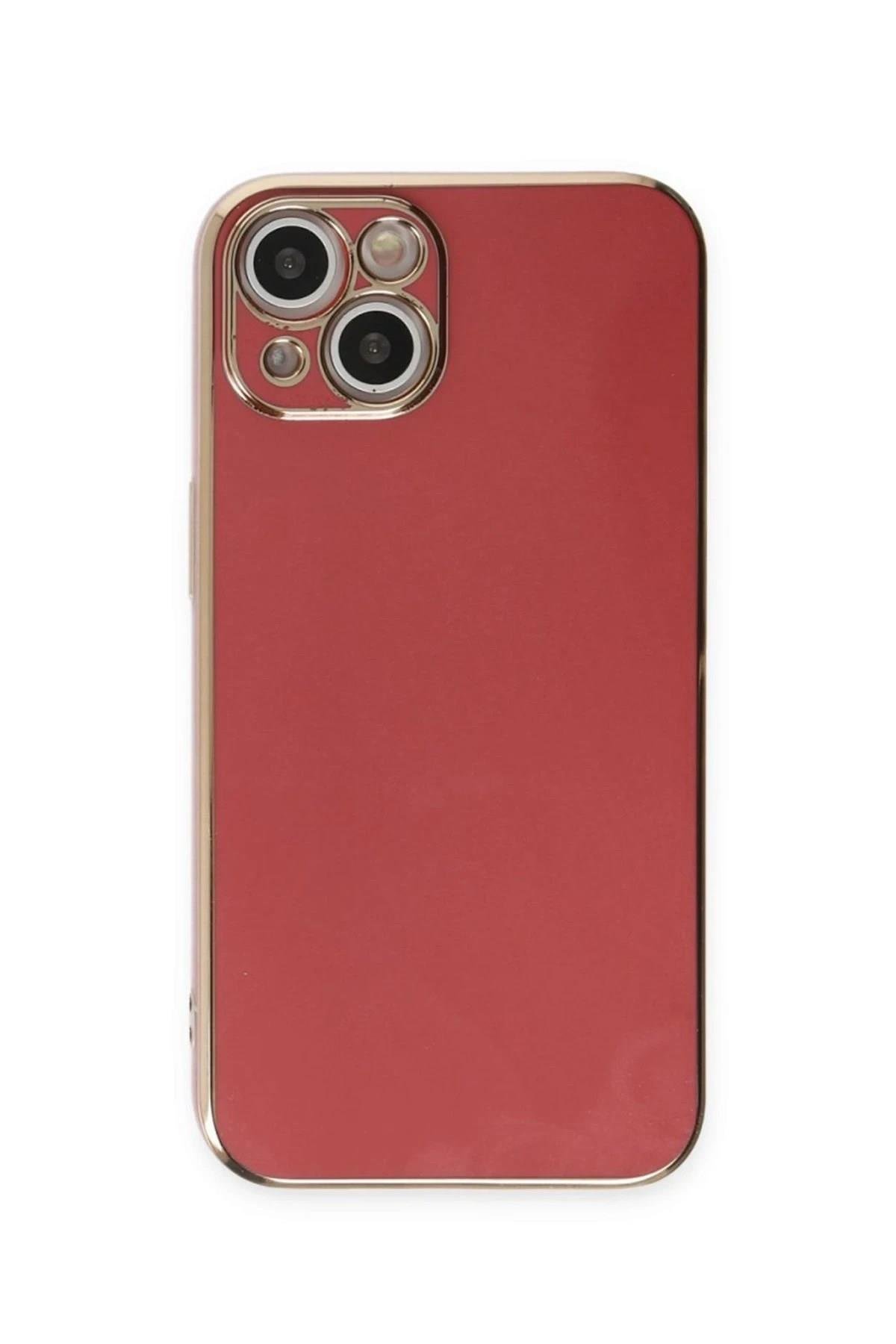 Mey İthalat®  iPhone 15 Kılıf Volet Silikon - Kırmızı