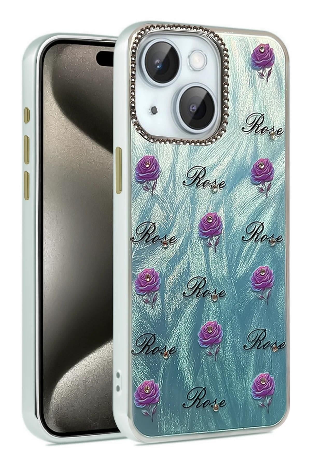 Mey İthalat®  iPhone 15 Plus Kılıf Blade Aynalı Desenli Kapak - Desen 9