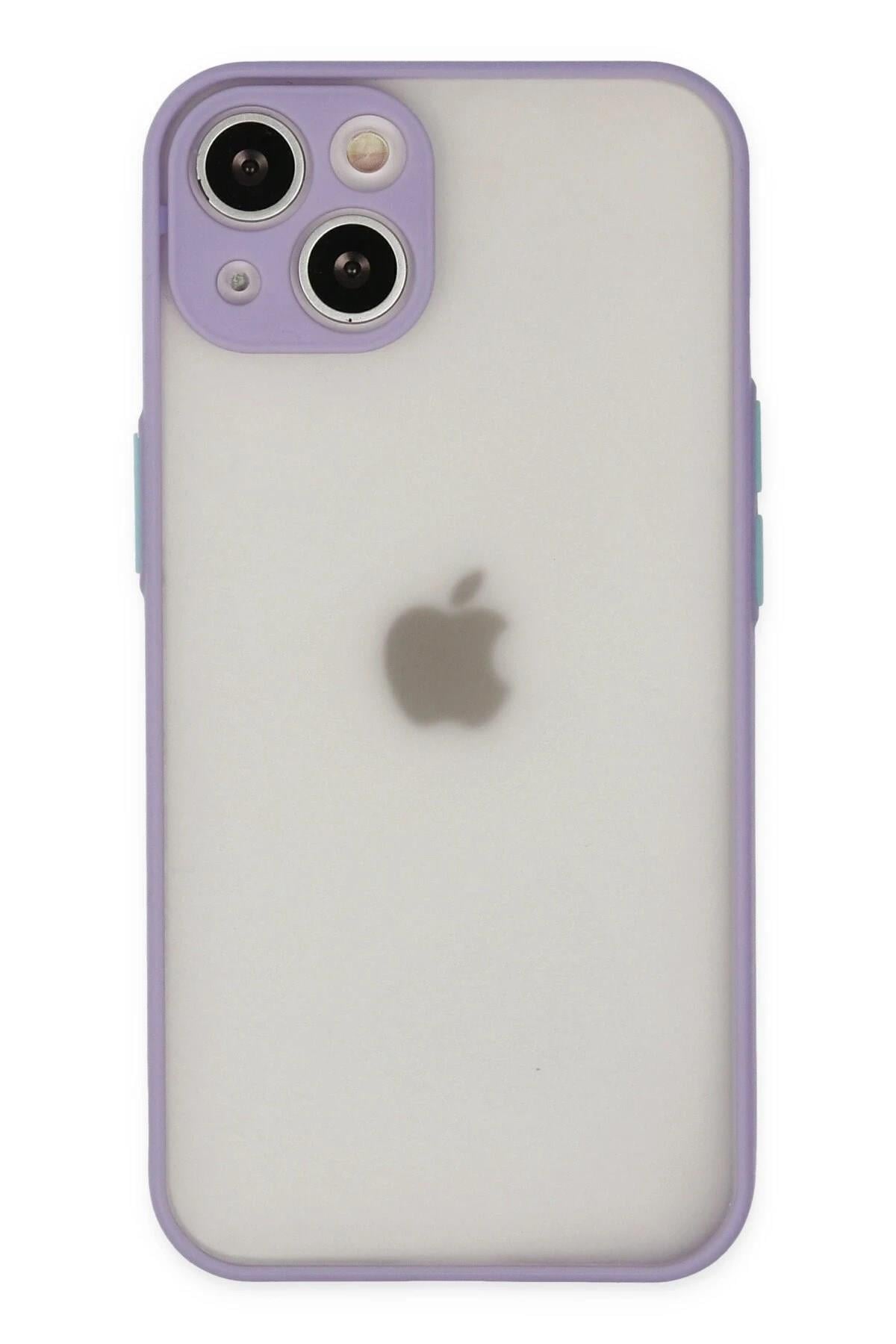 Mey İthalat®  iPhone 15 Plus Kılıf Montreal Silikon Kapak - Mor