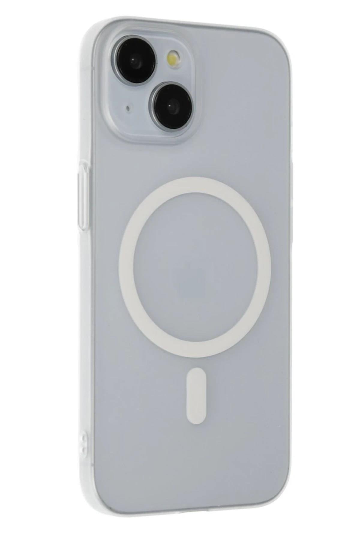 Mey İthalat®  iPhone 15 Plus Tuna PC Slim Magsafe Kapak - Şeffaf