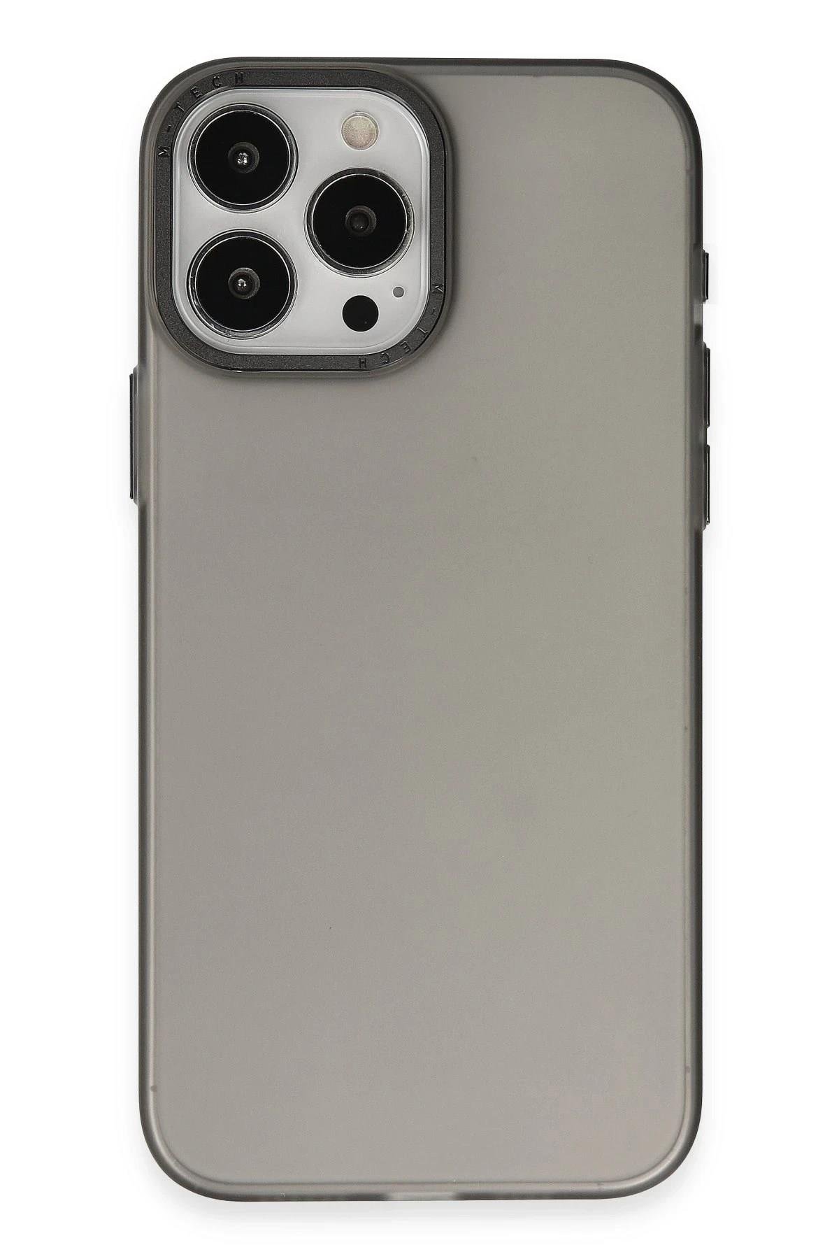 Mey İthalat®  iPhone 15 Pro Kılıf Modos Metal Kapak - Siyah