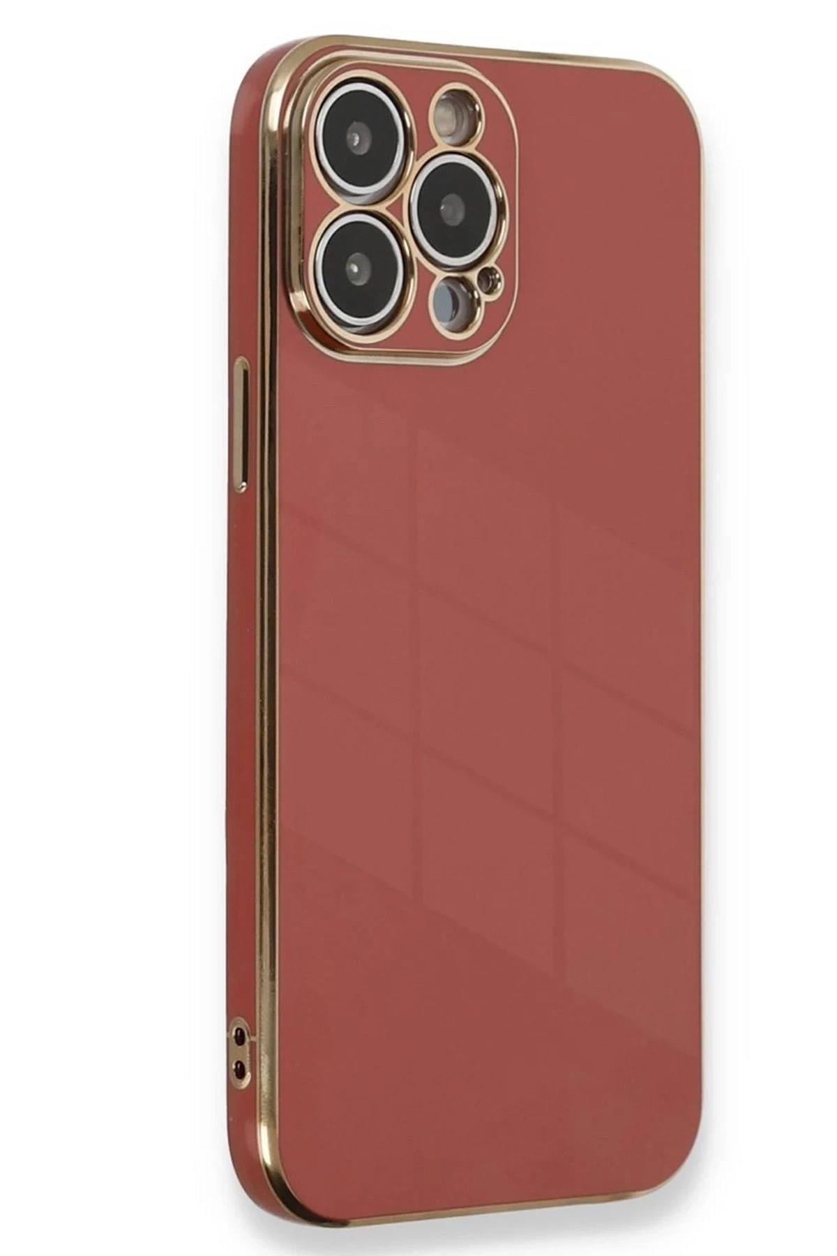 Mey İthalat®  iPhone 15 Pro Kılıf Volet Silikon - Kırmızı