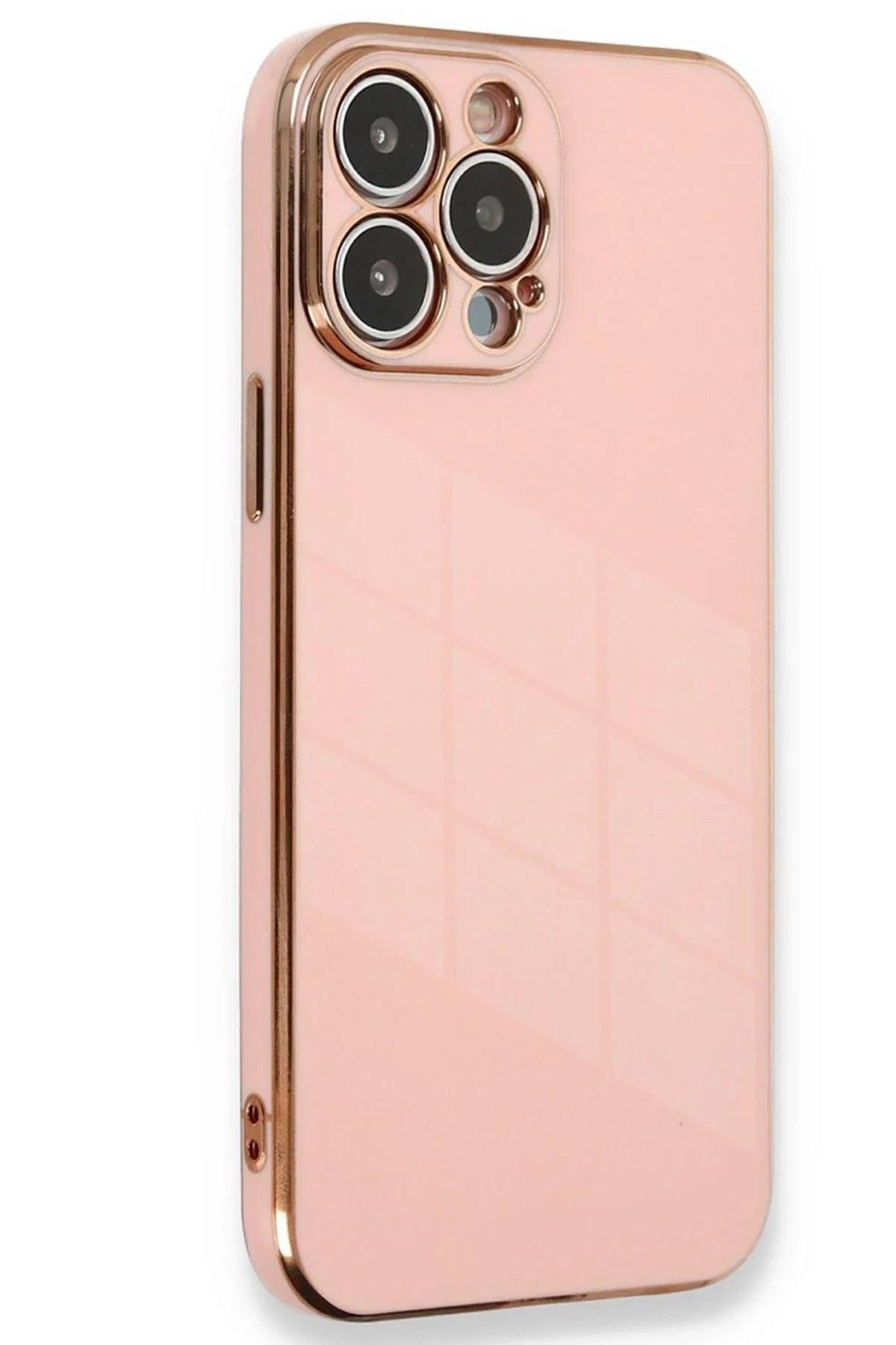 Mey İthalat®  iPhone 15 Pro Kılıf Volet Silikon - Pembe