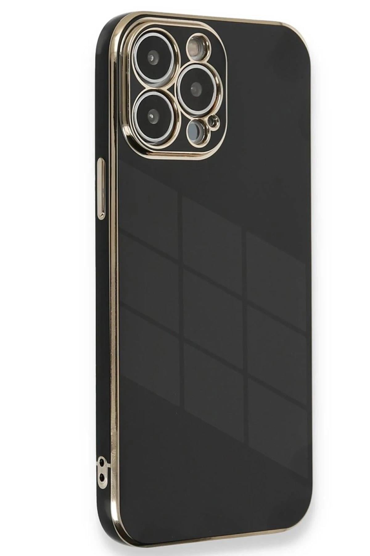 Mey İthalat®  iPhone 15 Pro Kılıf Volet Silikon - Siyah