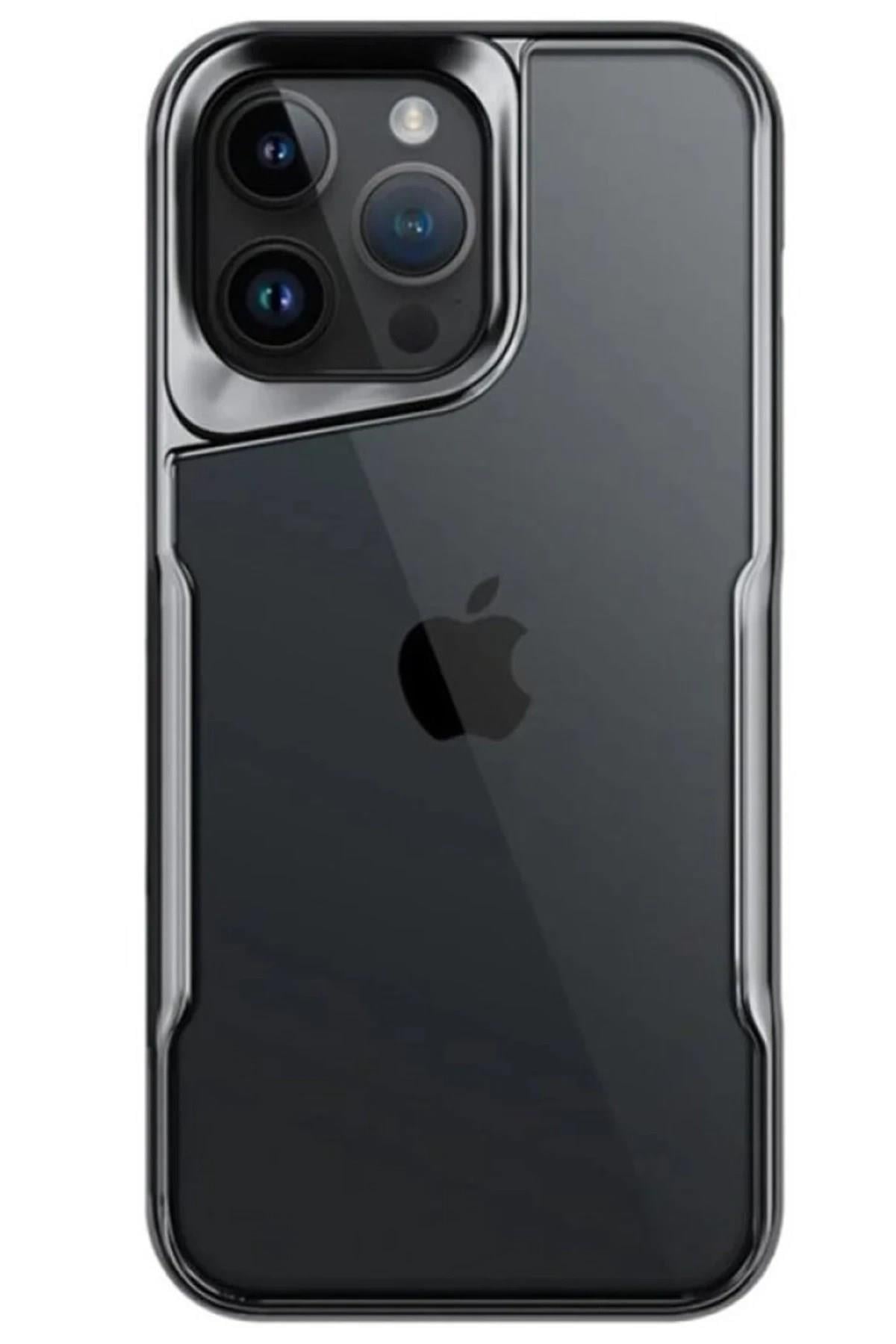 Mey İthalat®  iPhone 15 Pro Max Kılıf Boyi Silikon Kapak - Titan Gri