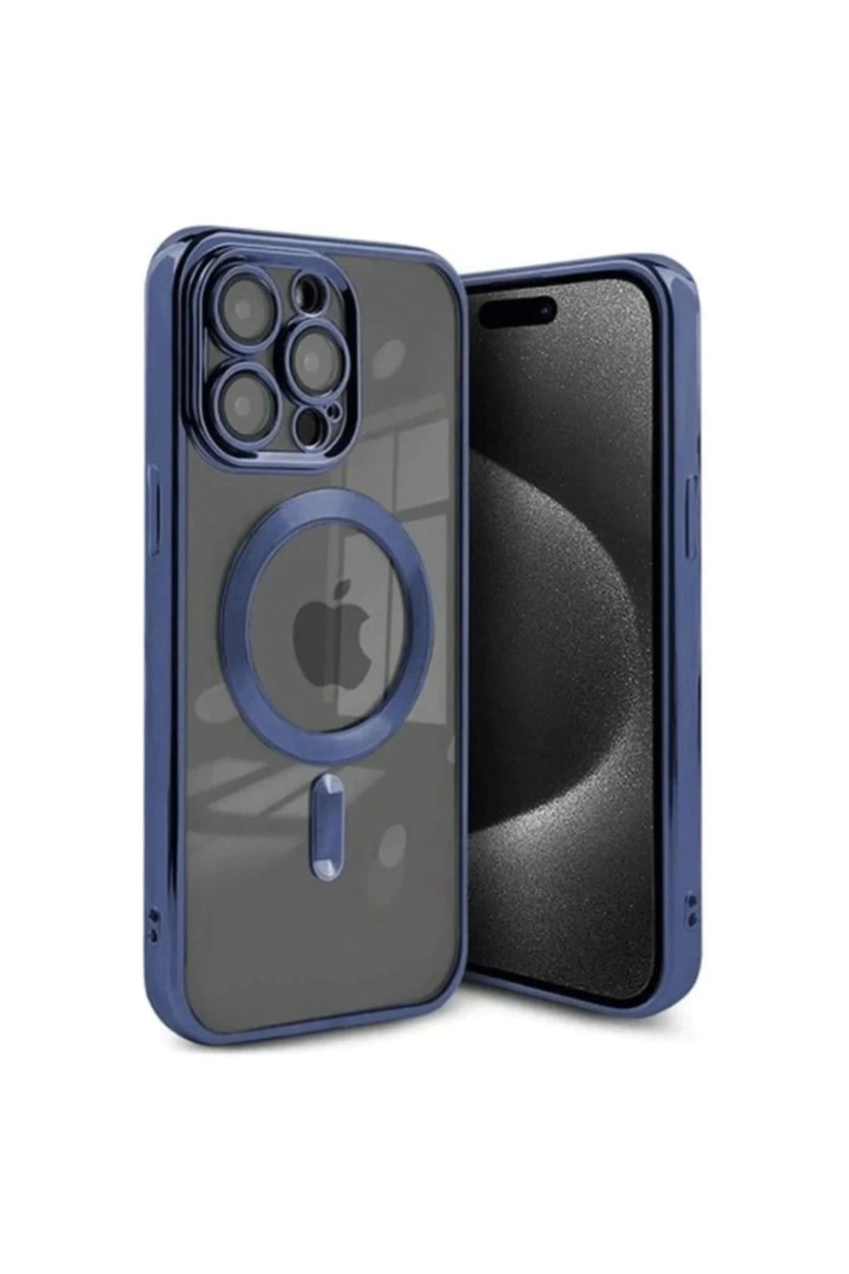 Mey İthalat®  iPhone 15 Pro Max Kılıf Kross Magneticsafe Kapak - Lacivert