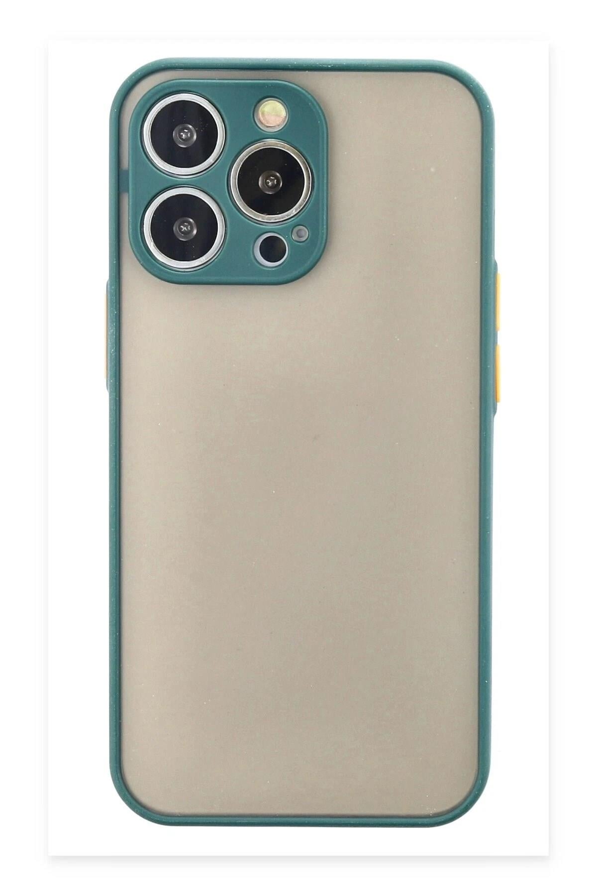 Mey İthalat®  iPhone 15 Pro Max Kılıf Montreal Silikon Kapak - Yeşil