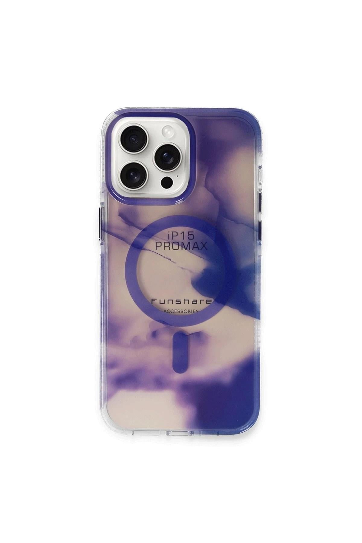 Mey İthalat®  iPhone 15 Pro Max Phantom Magsafe Kapak - Mor