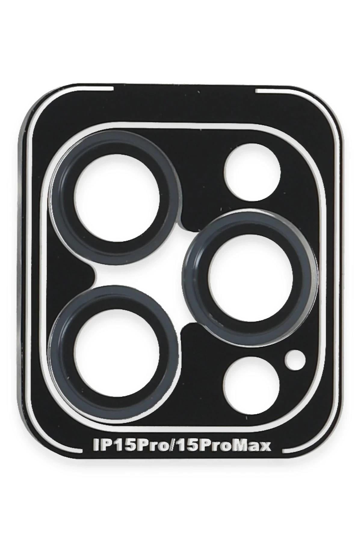 Mey İthalat®  iPhone 15 Pro Max PVD Metal Kamera Lens - Lacivert