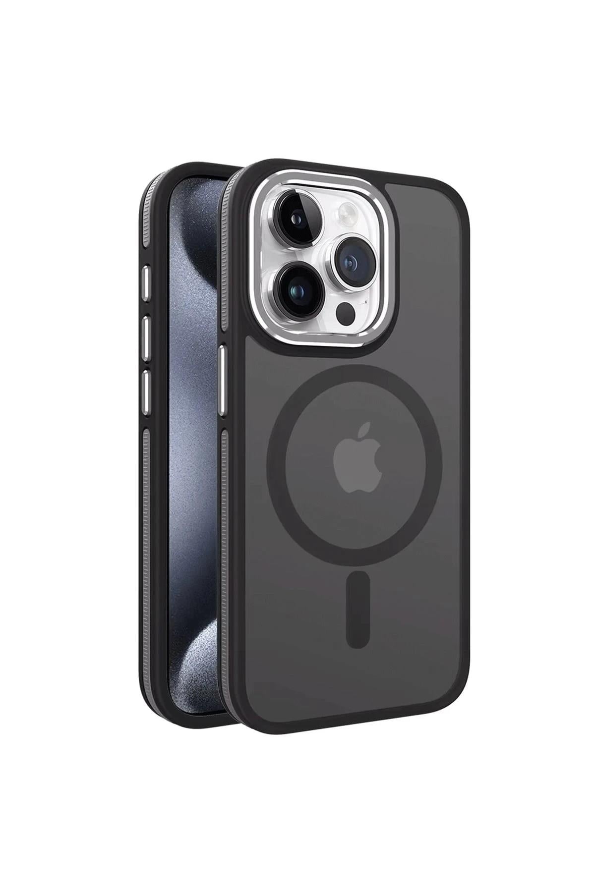 Mey İthalat®  iPhone 15 Pro Max Winner Magsafe Kapak - Siyah