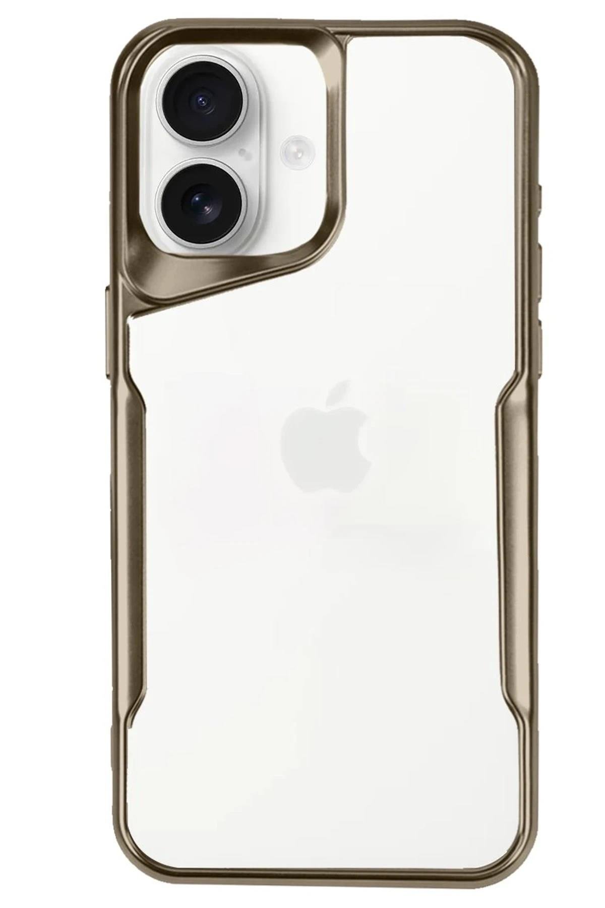 Mey İthalat®  iPhone 16 Kılıf Boyi Silikon Kapak - Desert