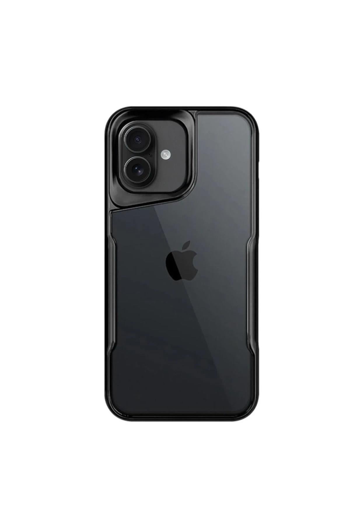 Mey İthalat®  iPhone 16 Kılıf Boyi Silikon Kapak - Siyah