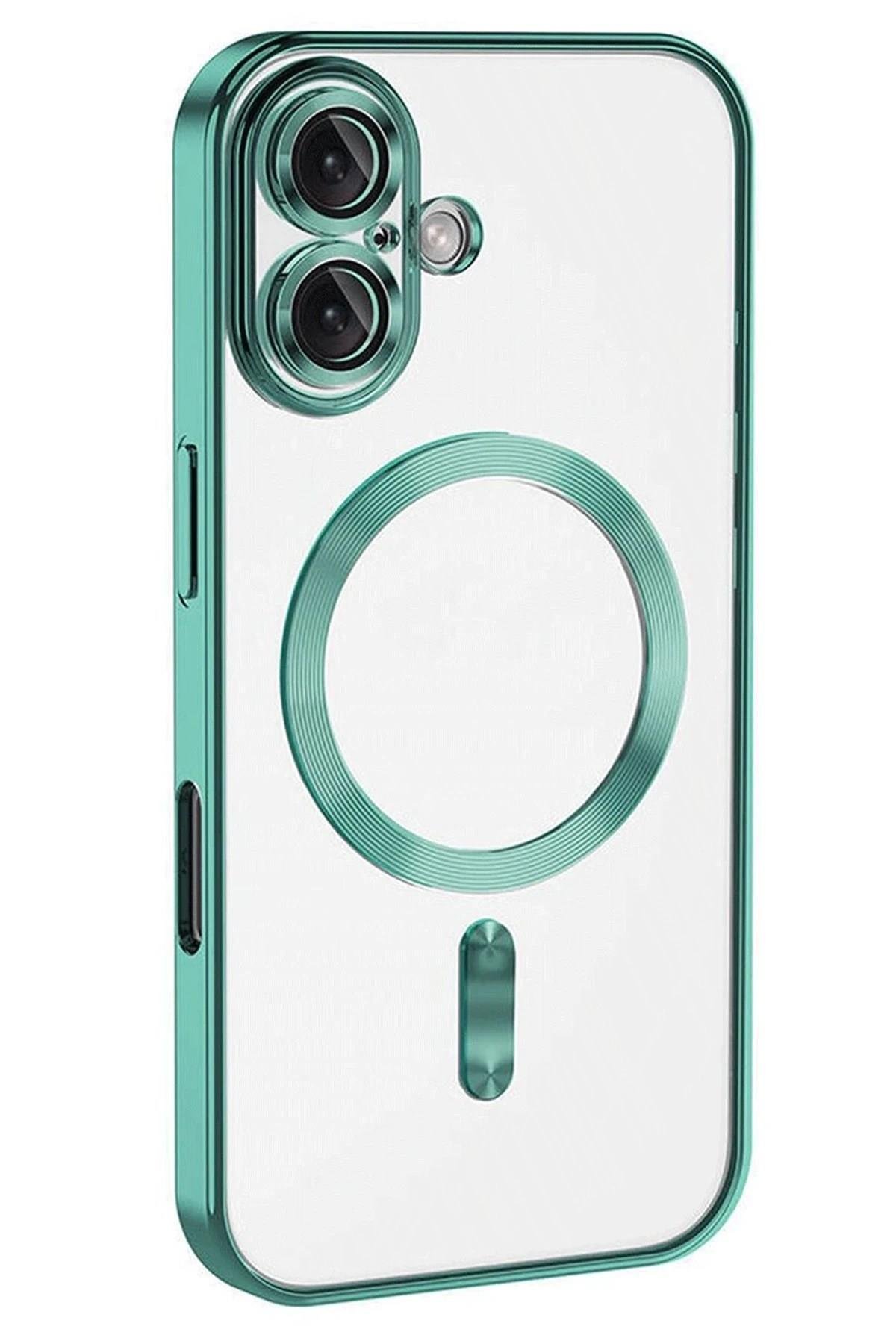 Mey İthalat®  iPhone 16 Kılıf Kross Magneticsafe Kapak - Turkuaz