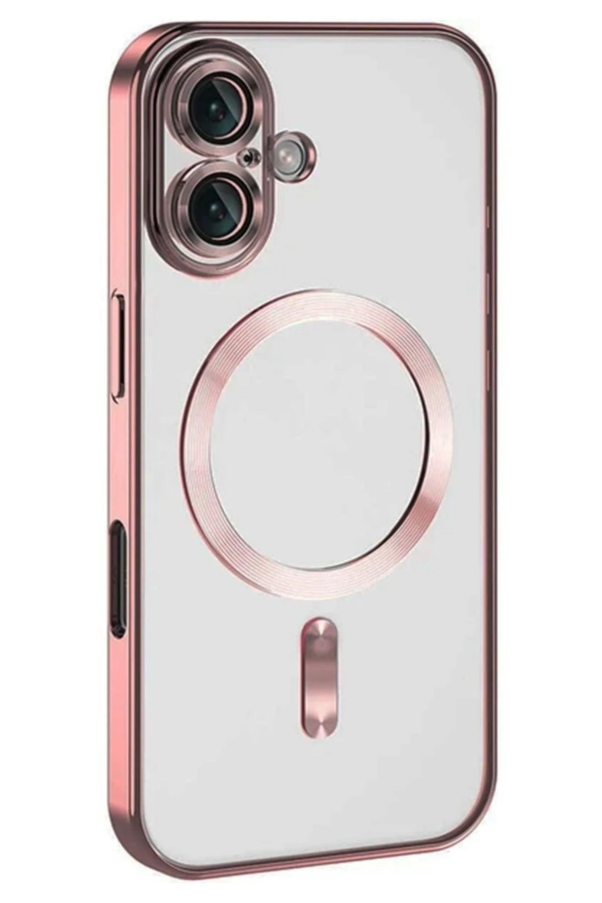 Mey İthalat®  iPhone 16 Kılıf Kross Magneticsafe Kapak - Pembe