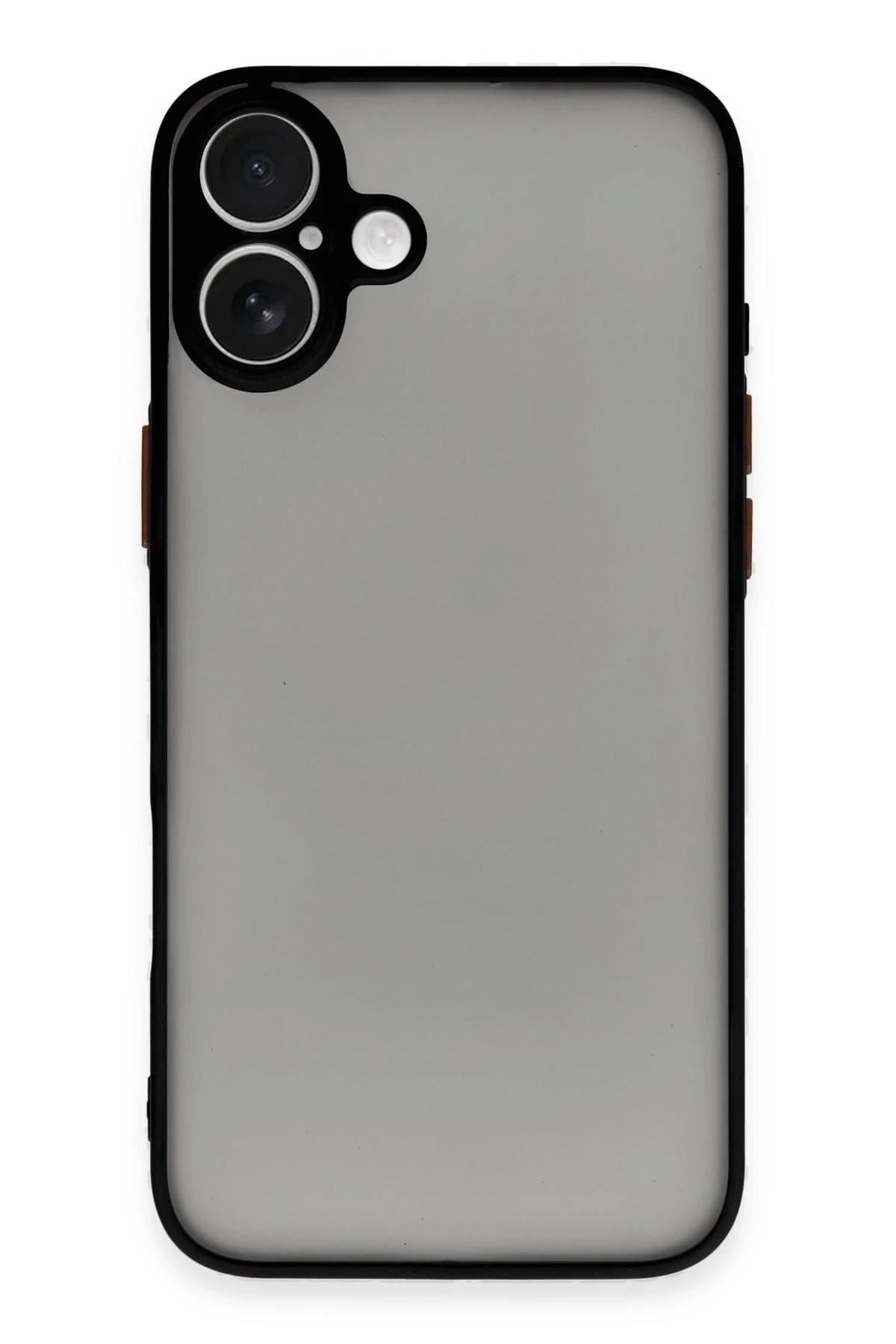 Mey İthalat®  iPhone 16 Kılıf Montreal Silikon Kapak - Siyah