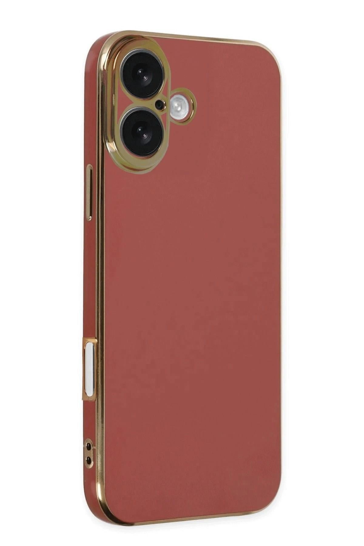 Mey İthalat®  iPhone 16 Kılıf Volet Silikon - Kırmızı