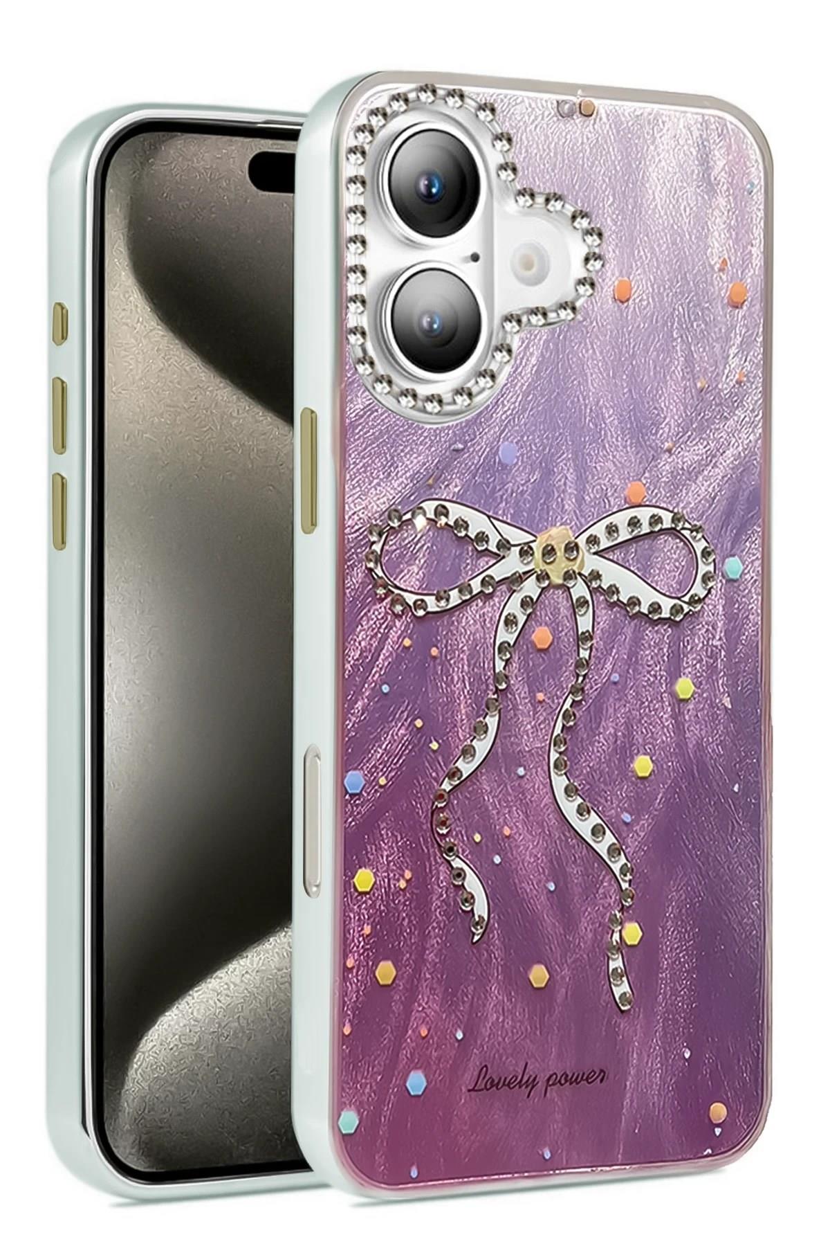 Mey İthalat®  iPhone 16 Plus Kılıf Blade Aynalı Desenli Kapak - Desen 1