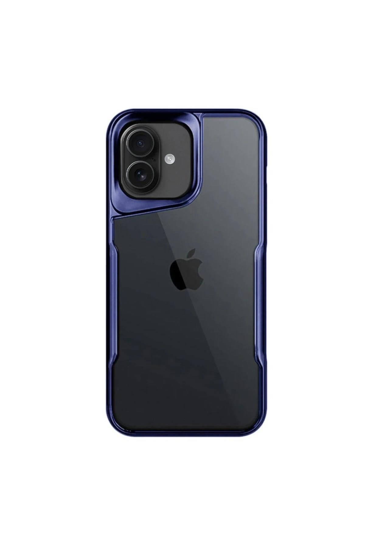 Mey İthalat®  iPhone 16 Plus Kılıf Boyi Silikon Kapak - Lacivert